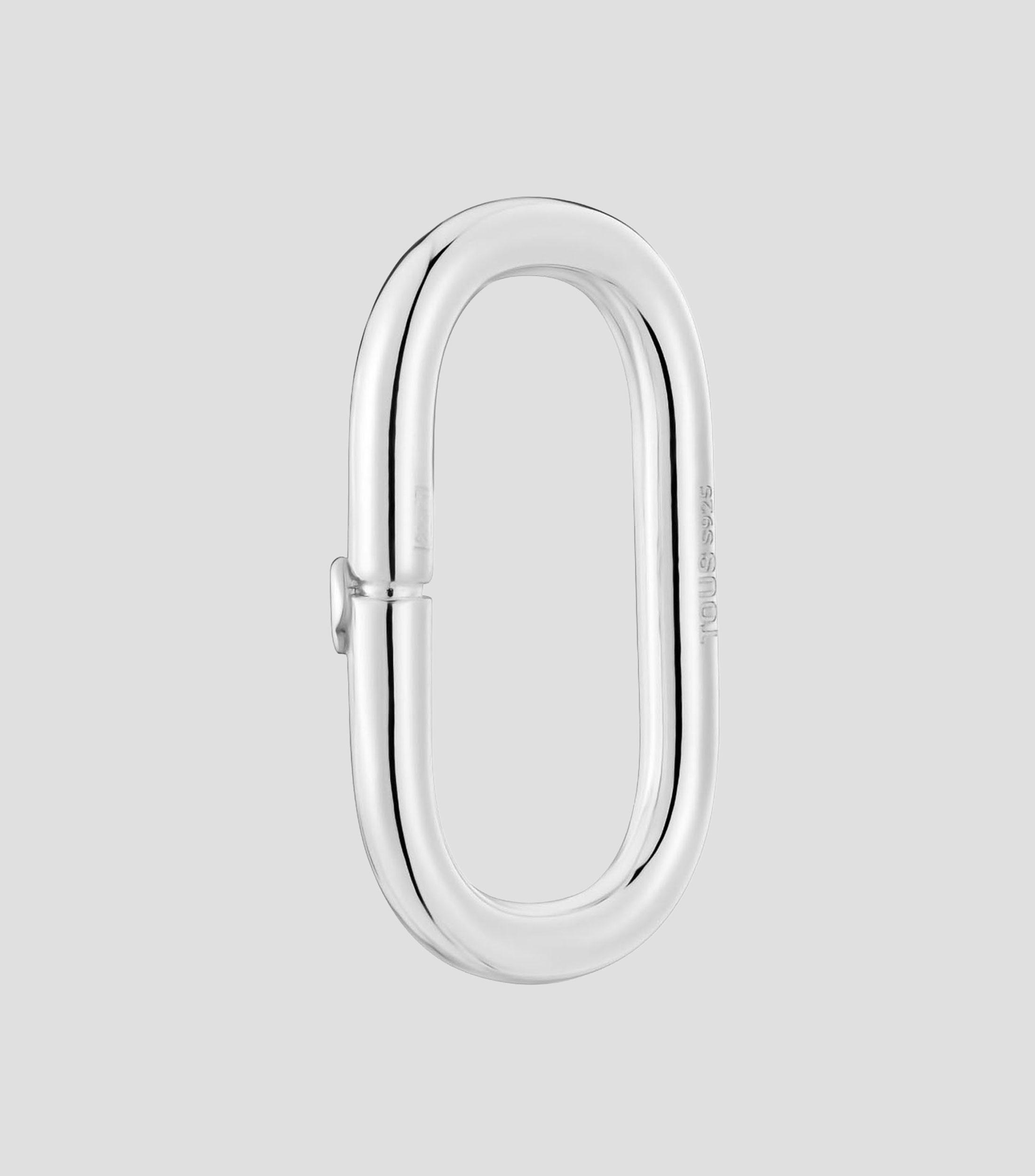 Anilla grande de plata Hold Oval Mujer