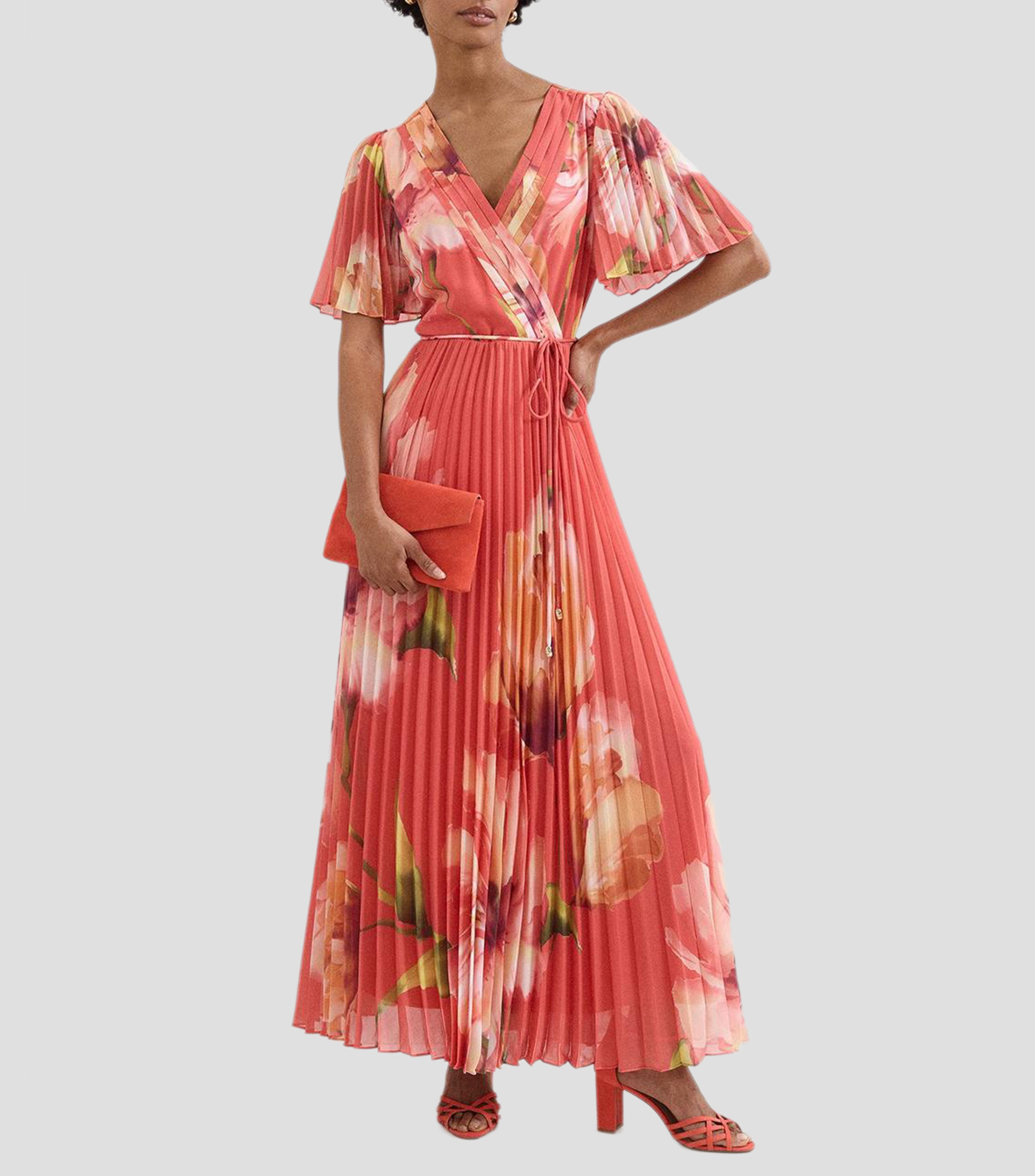 Vestido largo estampado Mujer