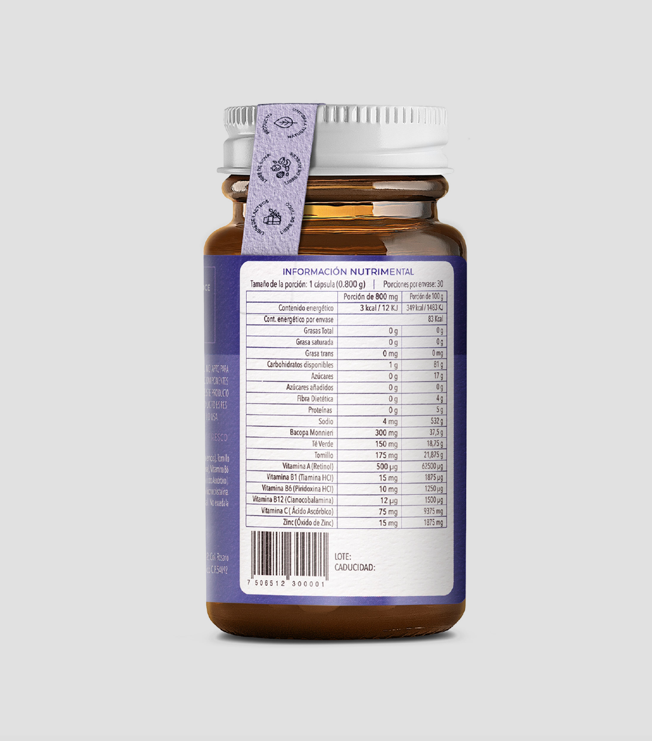 Suplemento Alimenticio Idea, 30 Capsulas Veganas