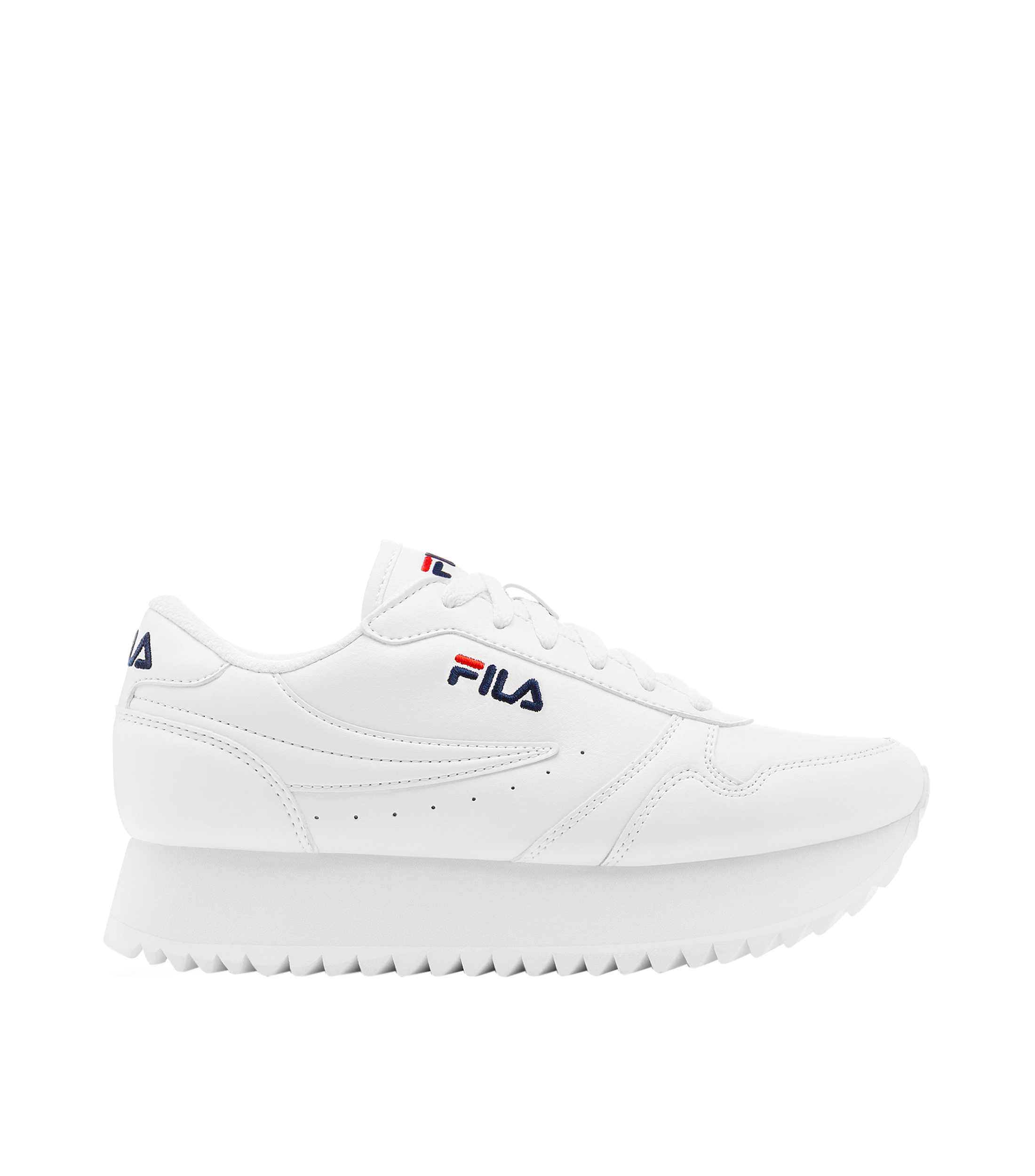 Tenis fila clearance plataforma blancos
