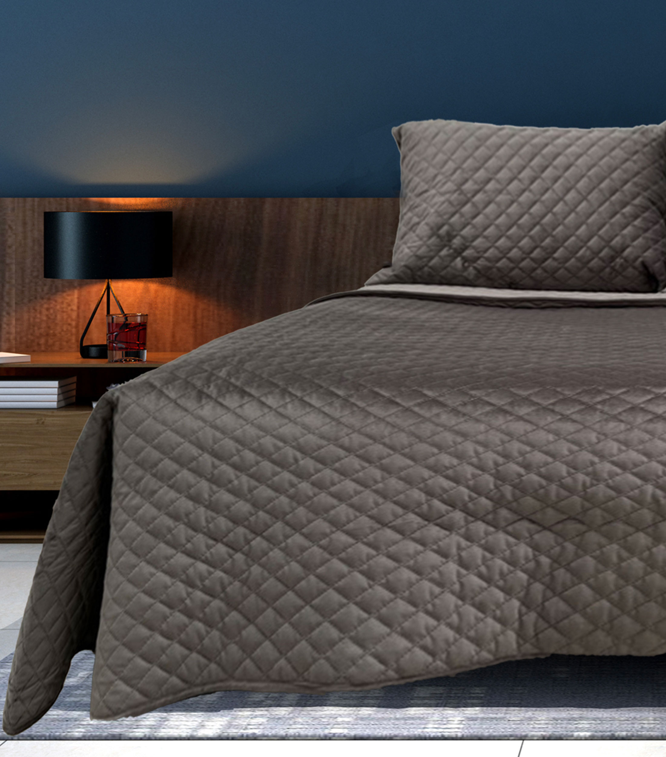Quiltset Velvet Oxforddiamond Ks