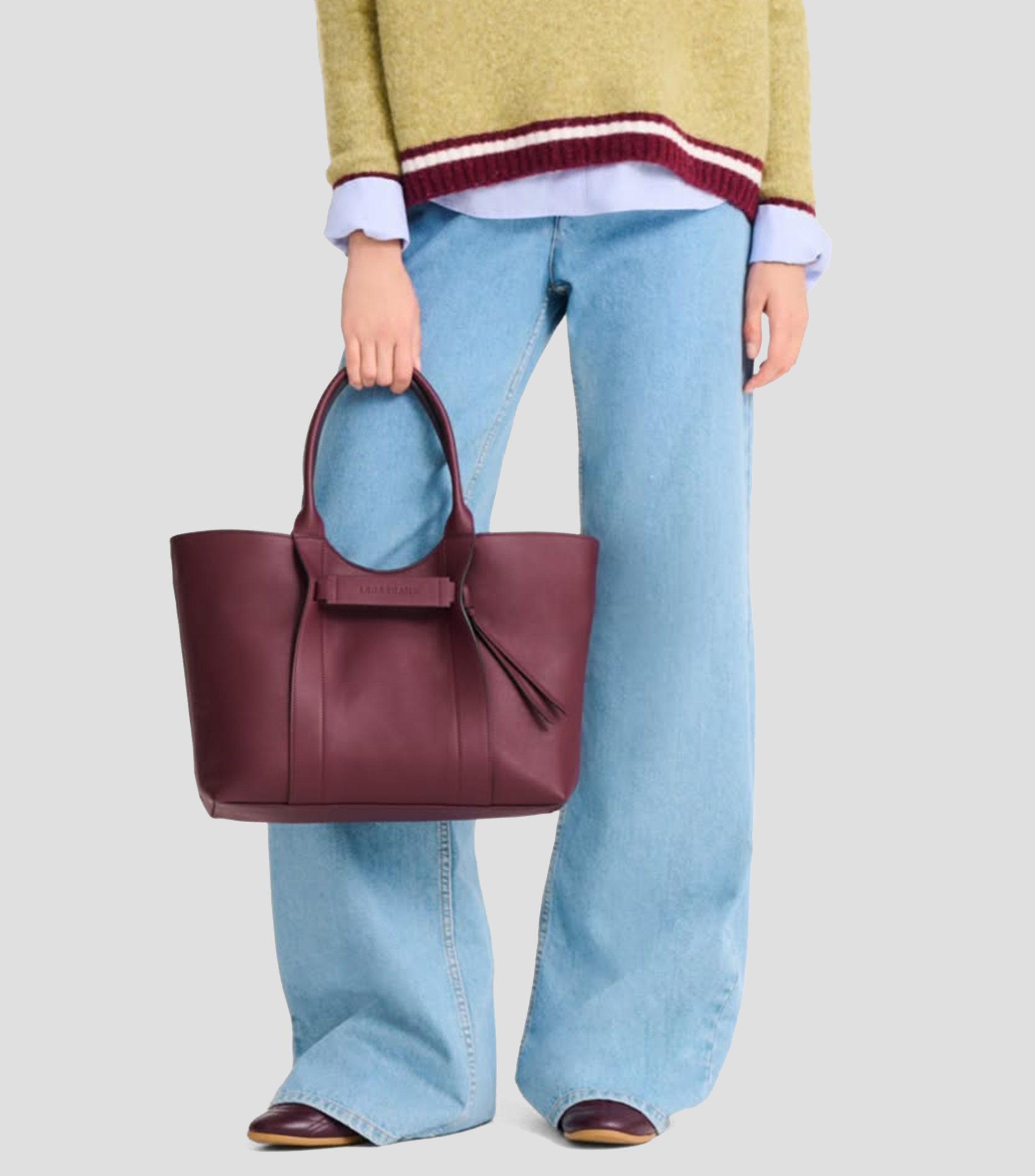 Bolsa Shoulder en cuero de vaqueta SS26 3D lisa Mujer
