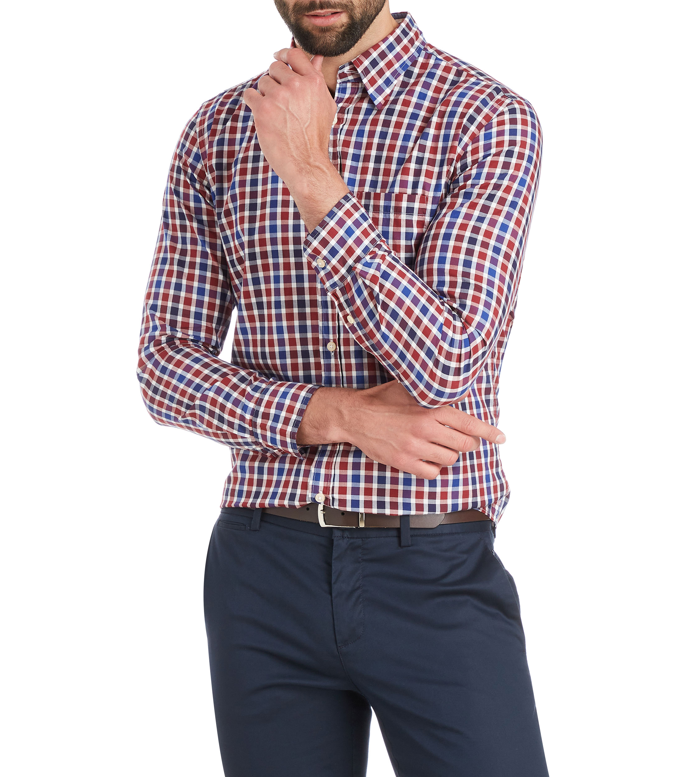 Scappino Camisa con cuadros manga larga Hombre El Palacio de Hierro