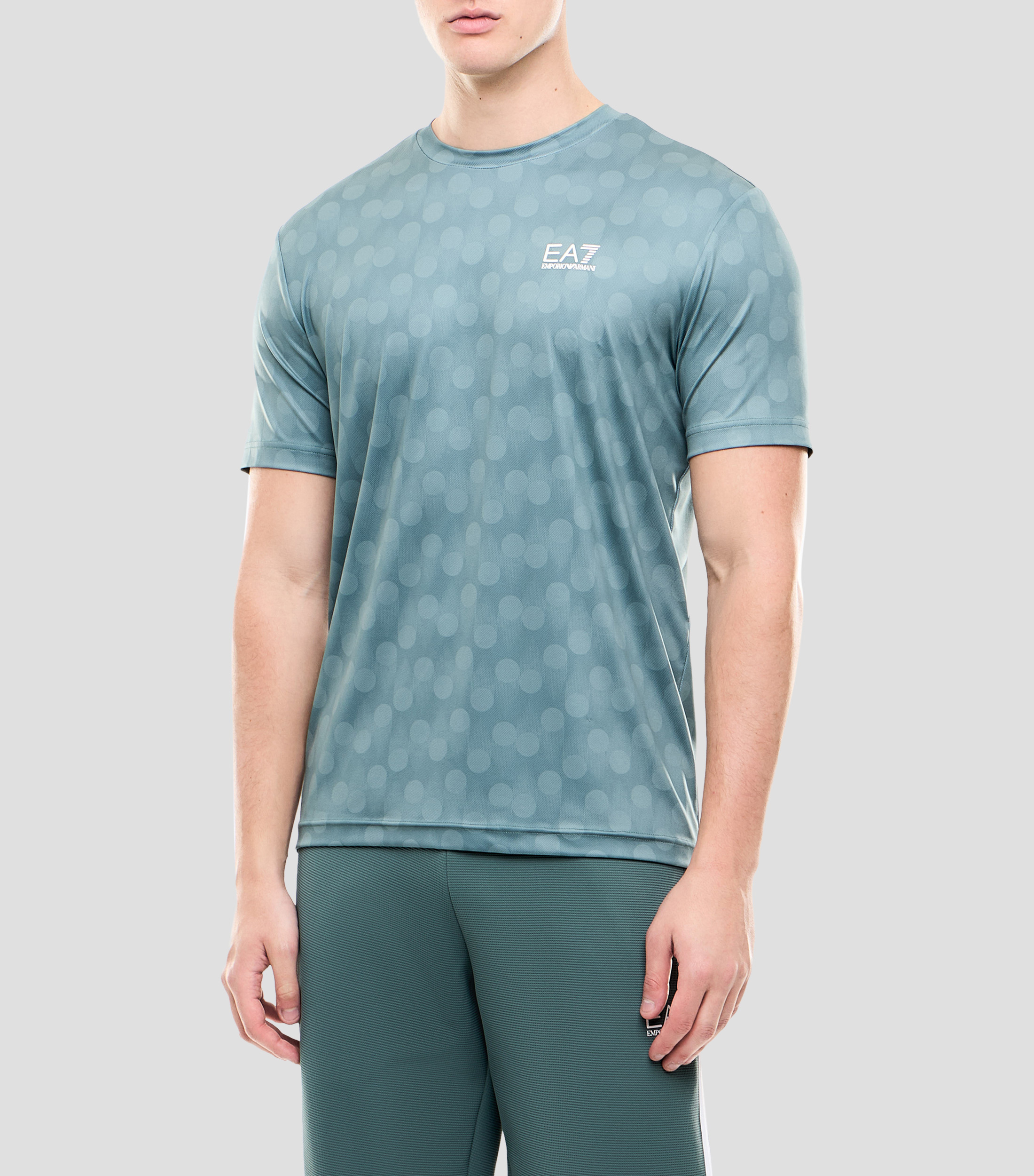 Playera cuello redondo manga corta sólido Hombre
