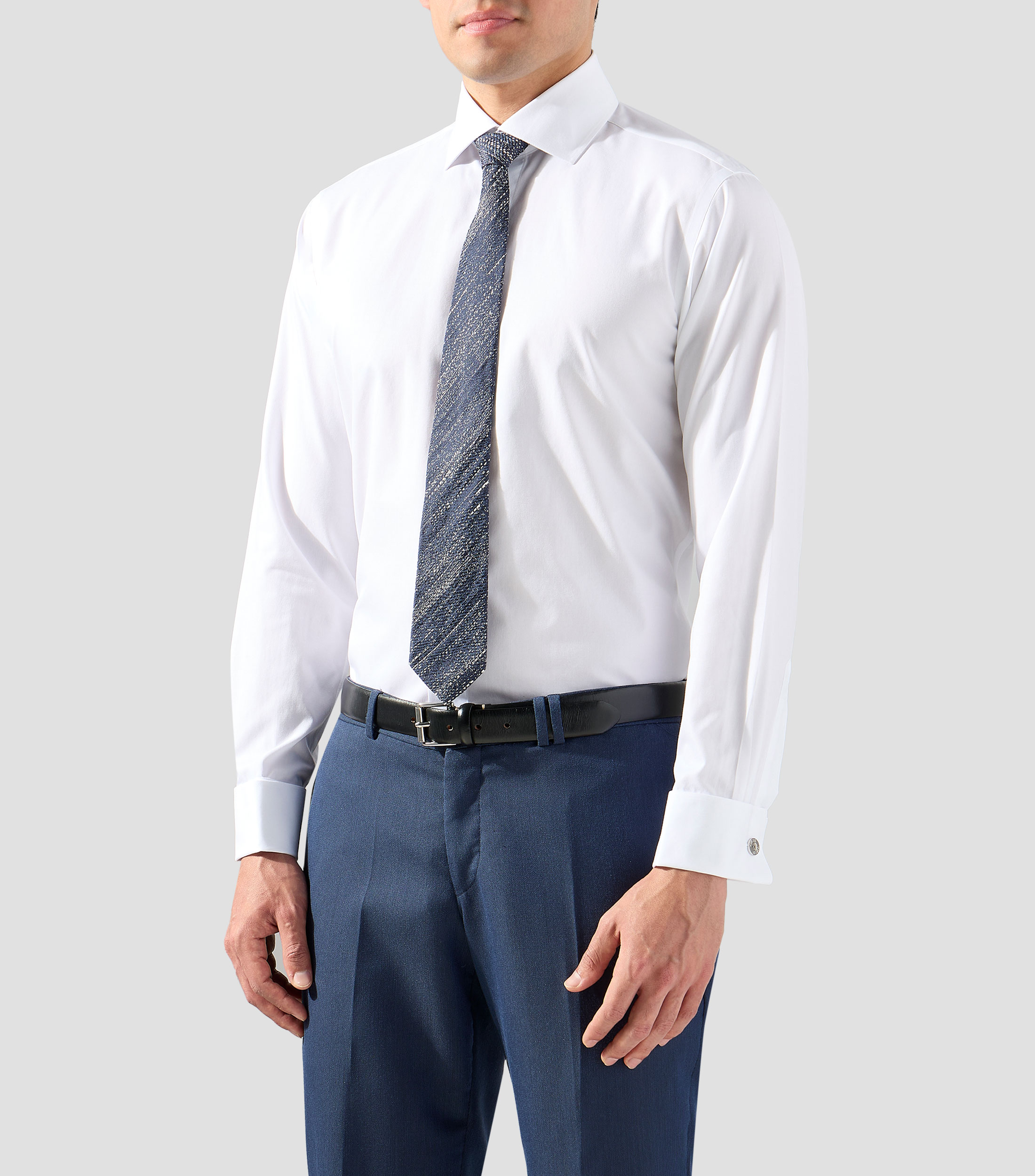 Camisa de ceremonia sólida manga larga Hombre