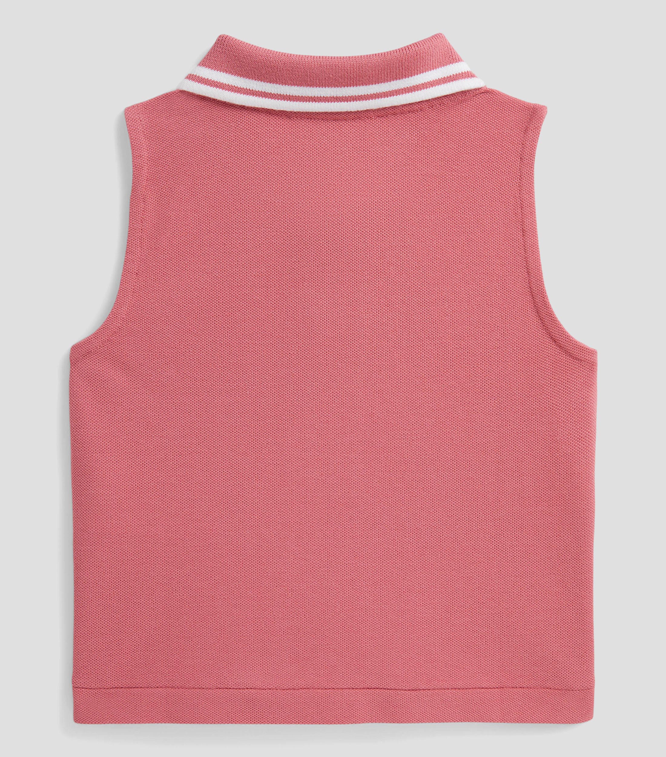 Playera polo sin mangas lisa Niña