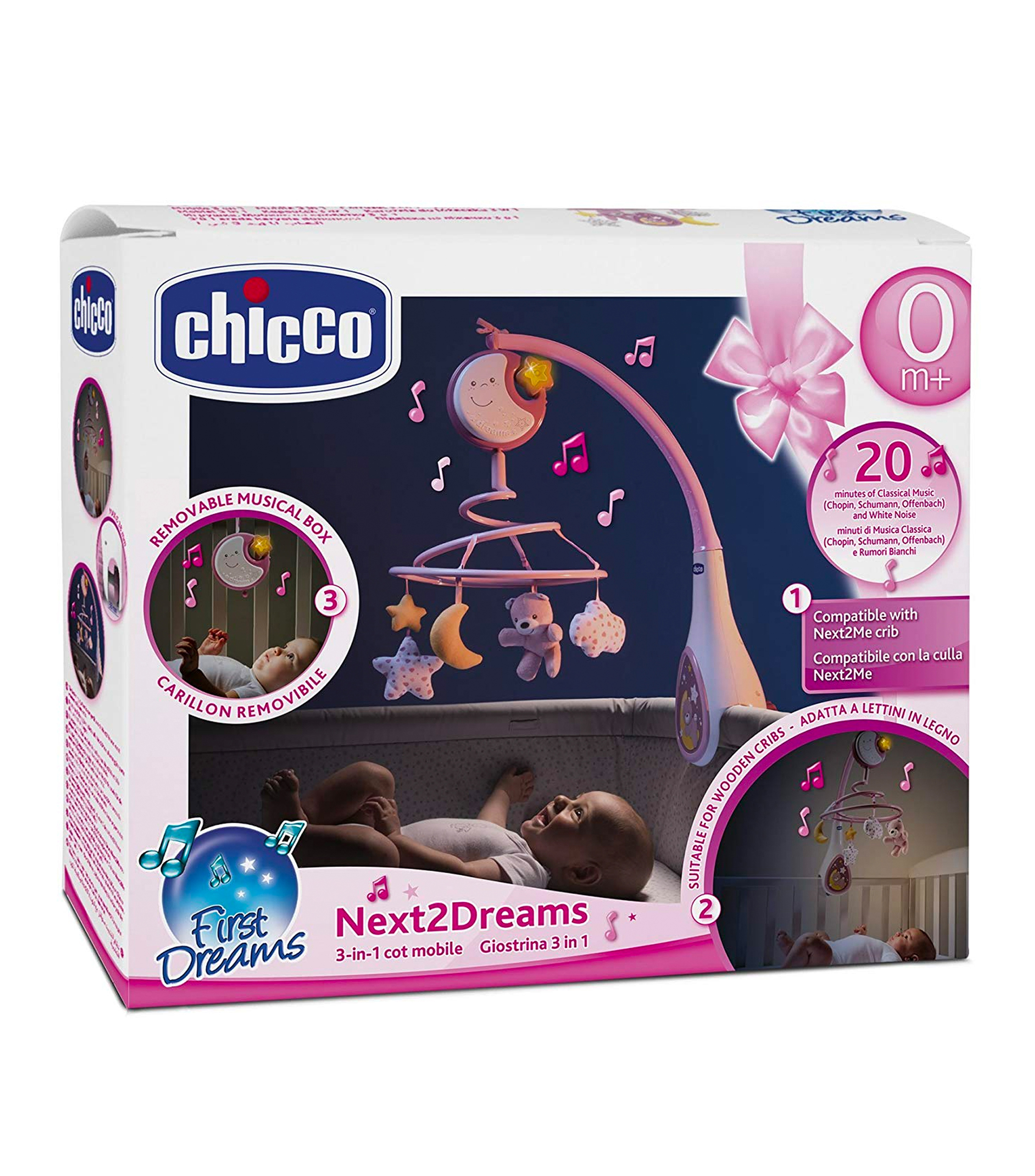Proyector Móvil para Cuna Next2Dreams Rosa