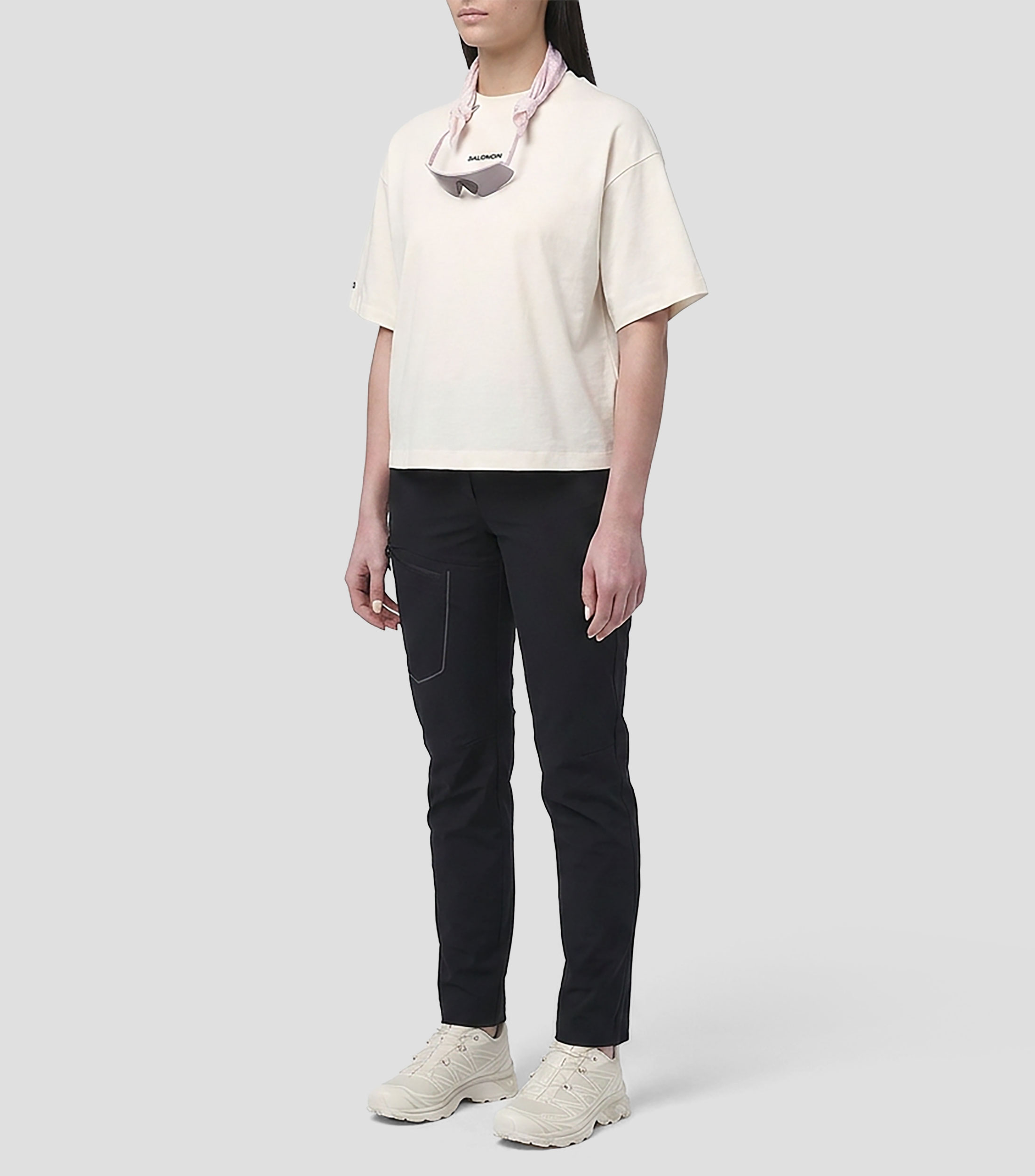 Playera cuello redondo manga corta estampada Mujer