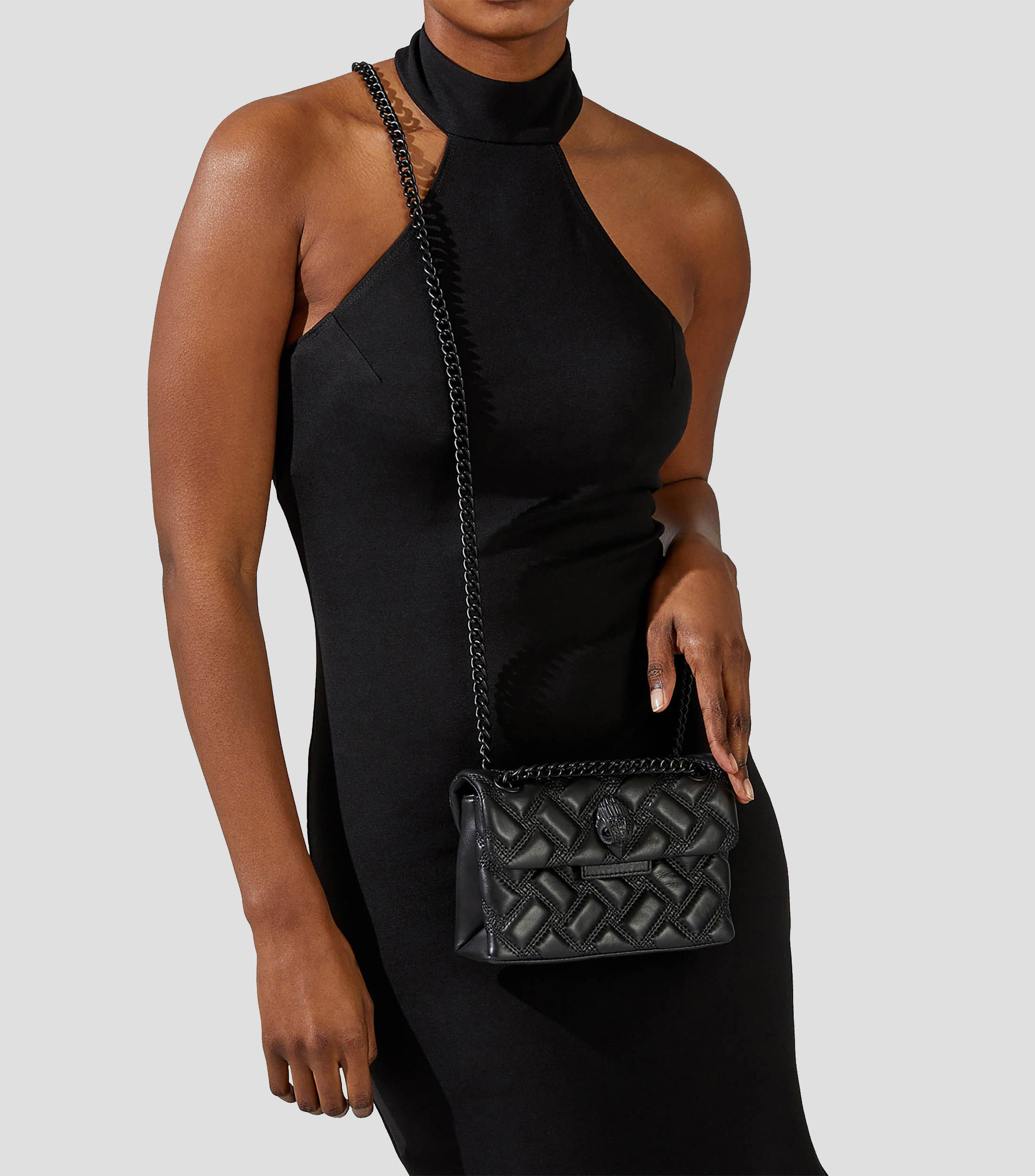 Bolsa crossbody en piel Mini Kensington Drench capitonado Mujer