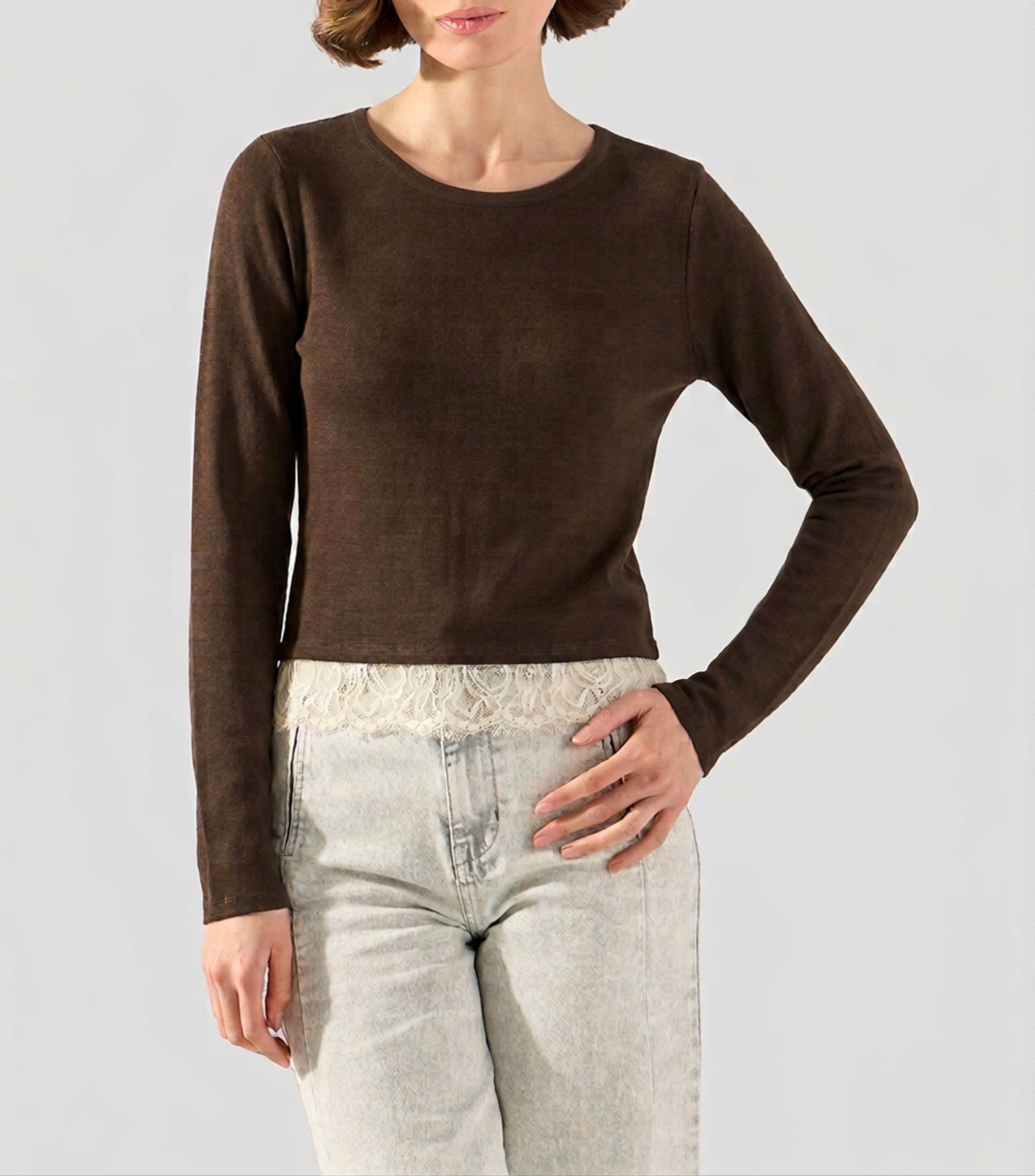 Suéter cuello barco Mujer