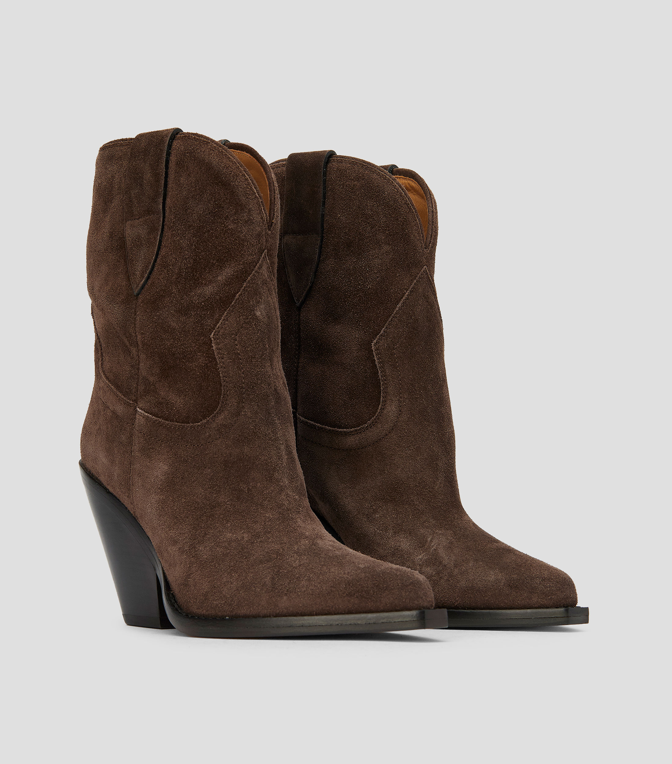 Botas vaqueras medias Leyane con tacón alto de cuña Mujer