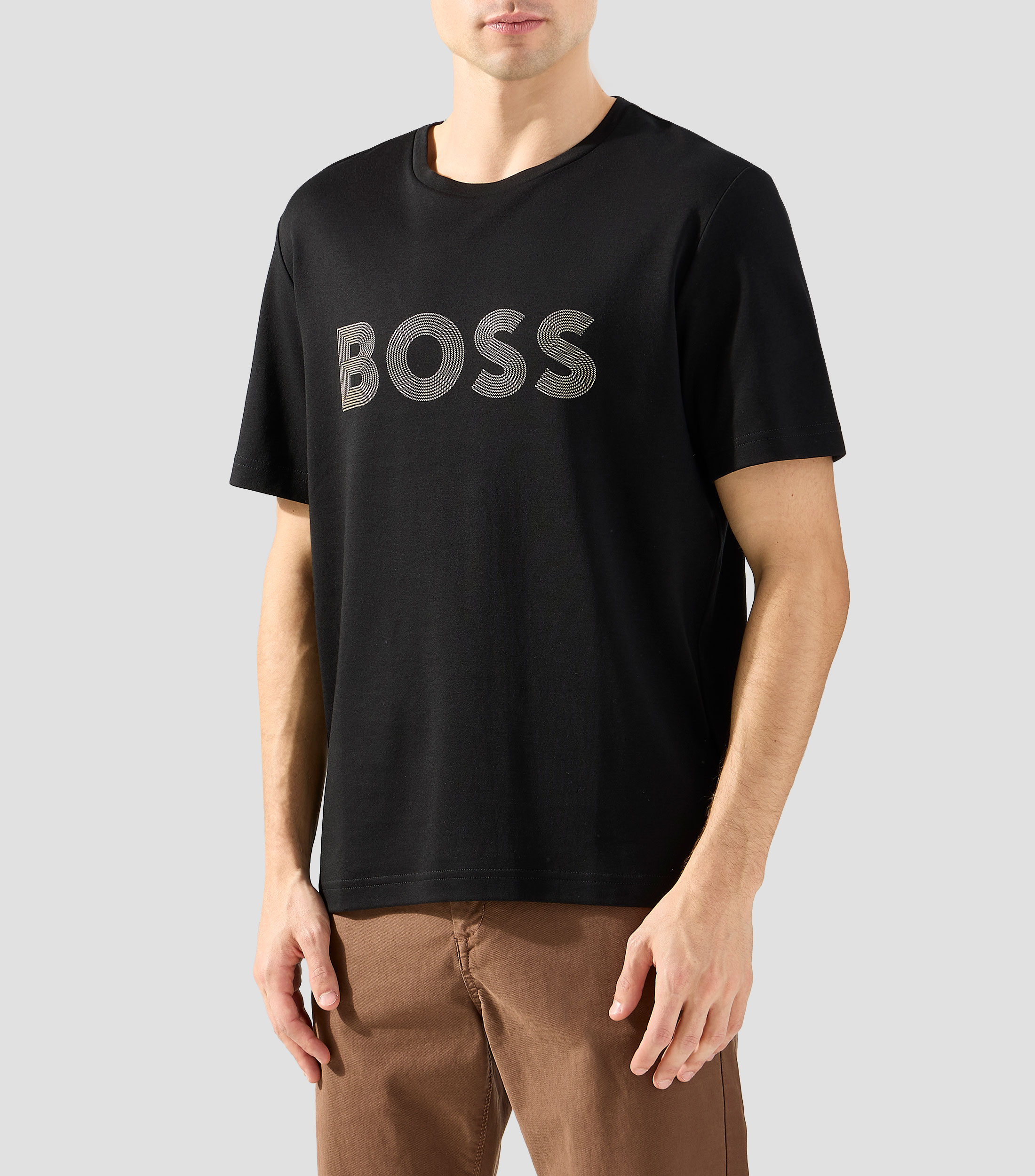 Playera cuello redondo manga corta estampado Hombre