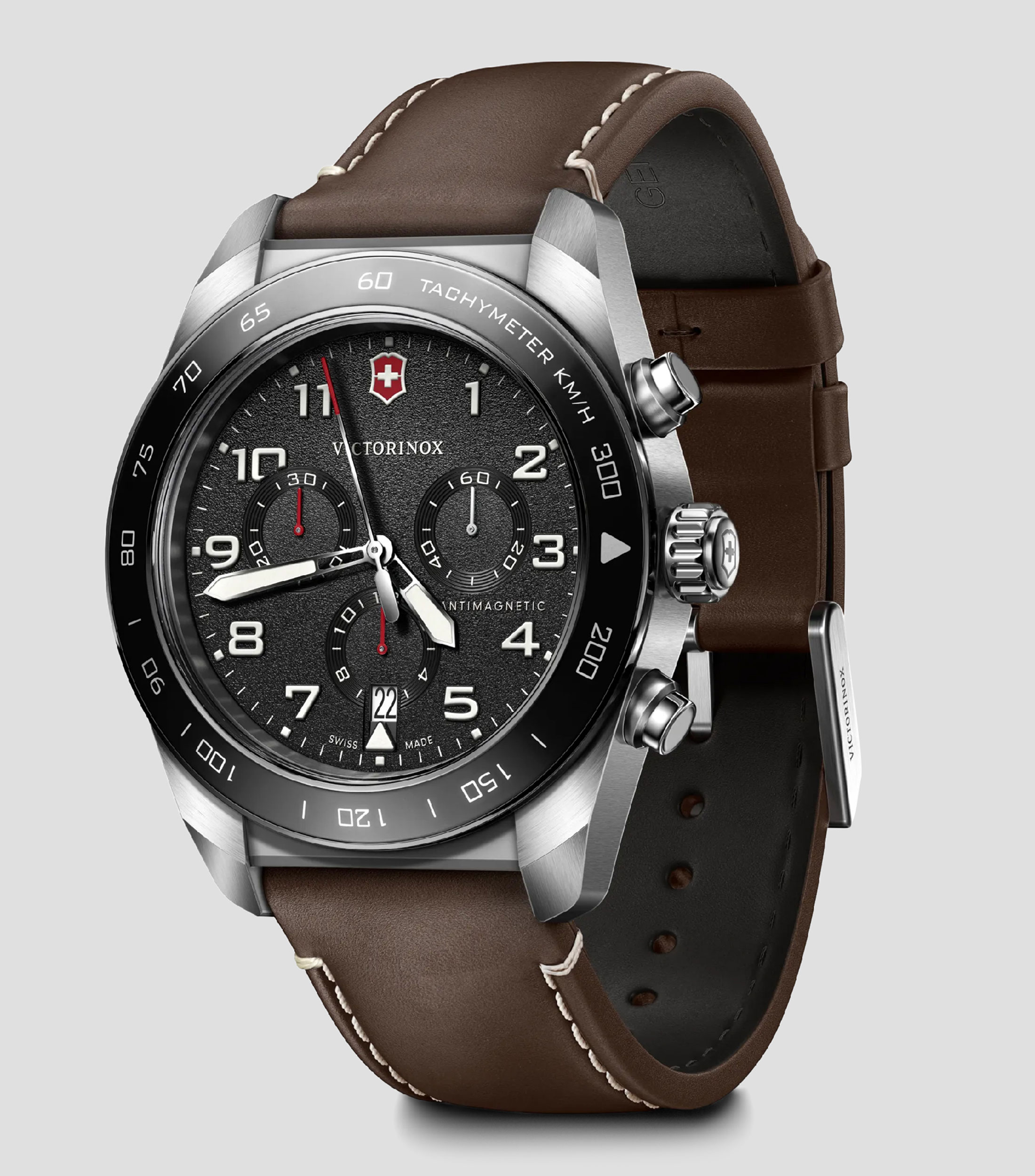 Reloj para Hombre Swiss Army Chrono Deportivo Plateado, Negro