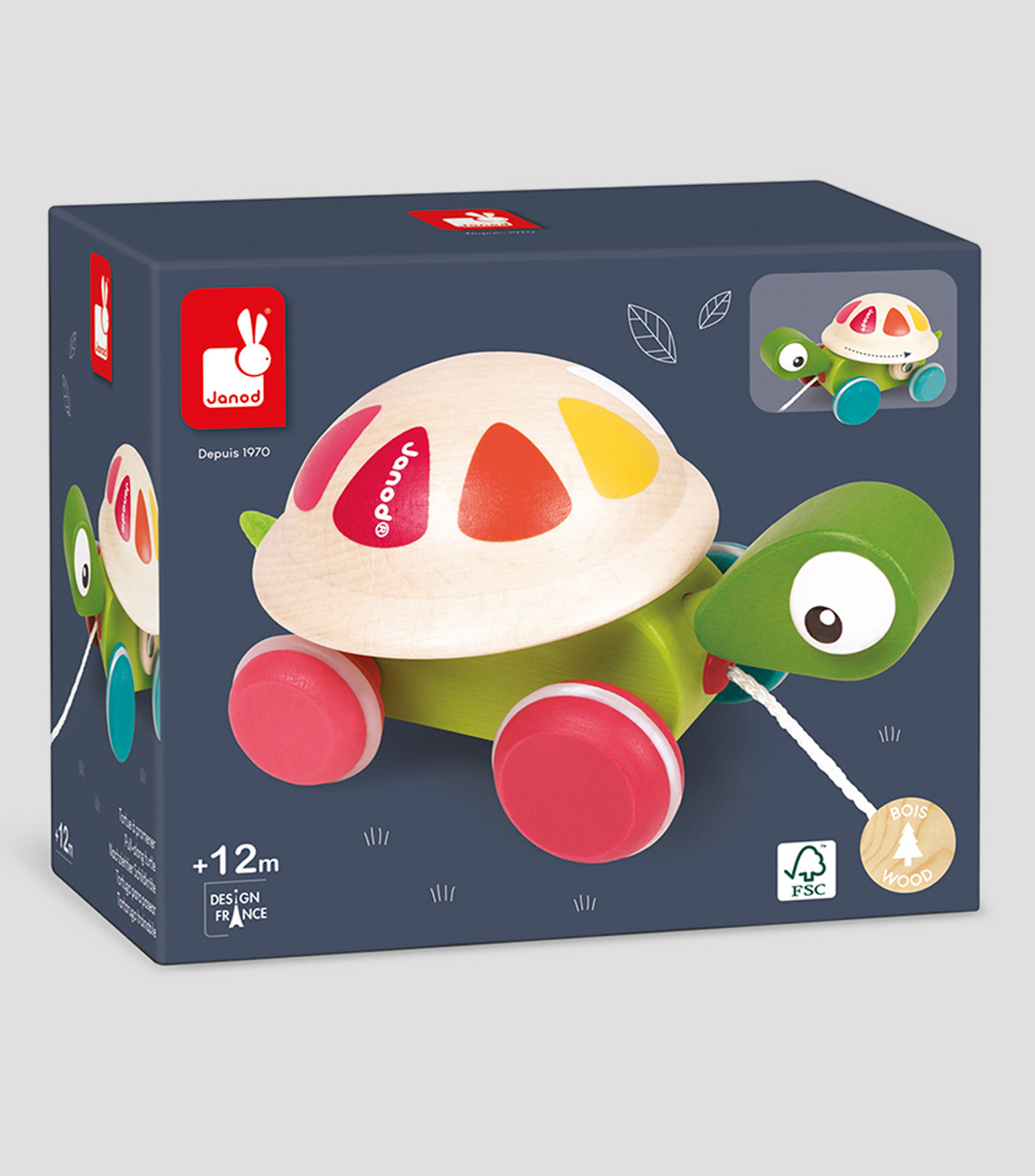 Juguete para bebe Tortuga Sonajero De Arrastre - Zigolos