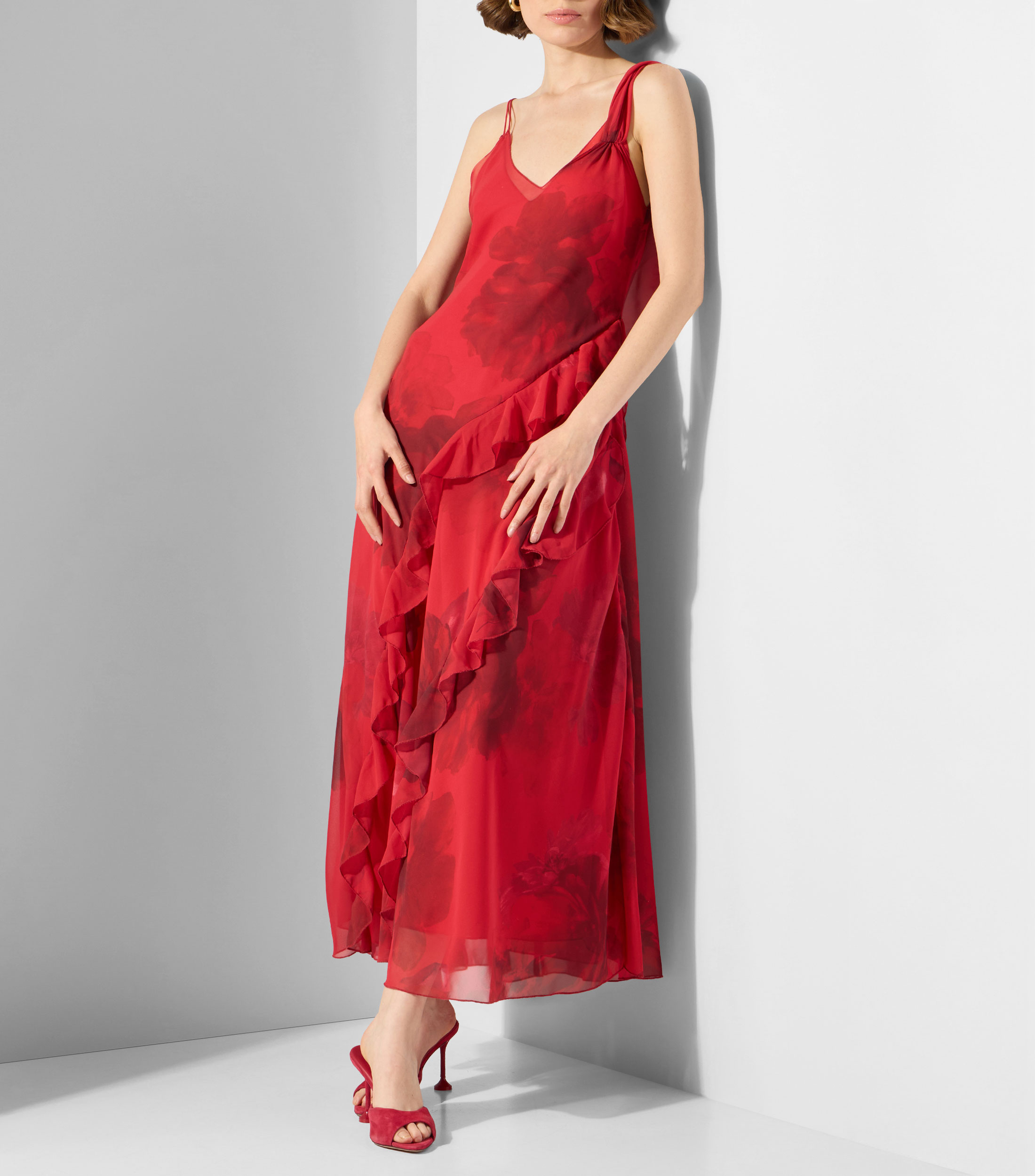 Vestido midi estampado Mujer