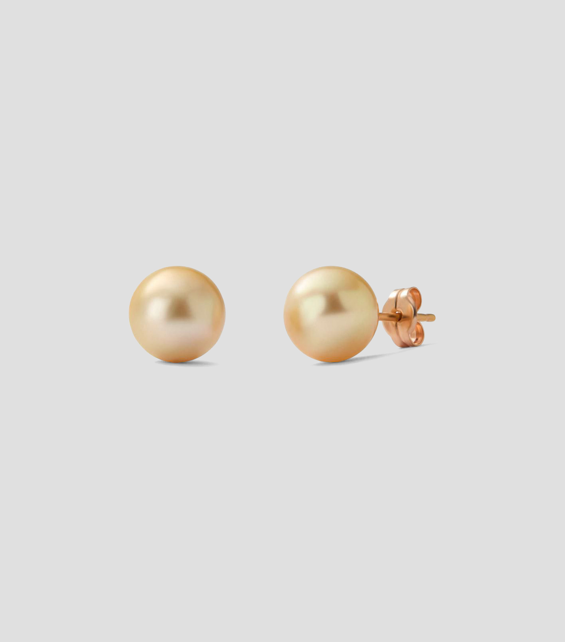 Aretes en Oro rosa de 18 Kilates con perlas australianas Mujer