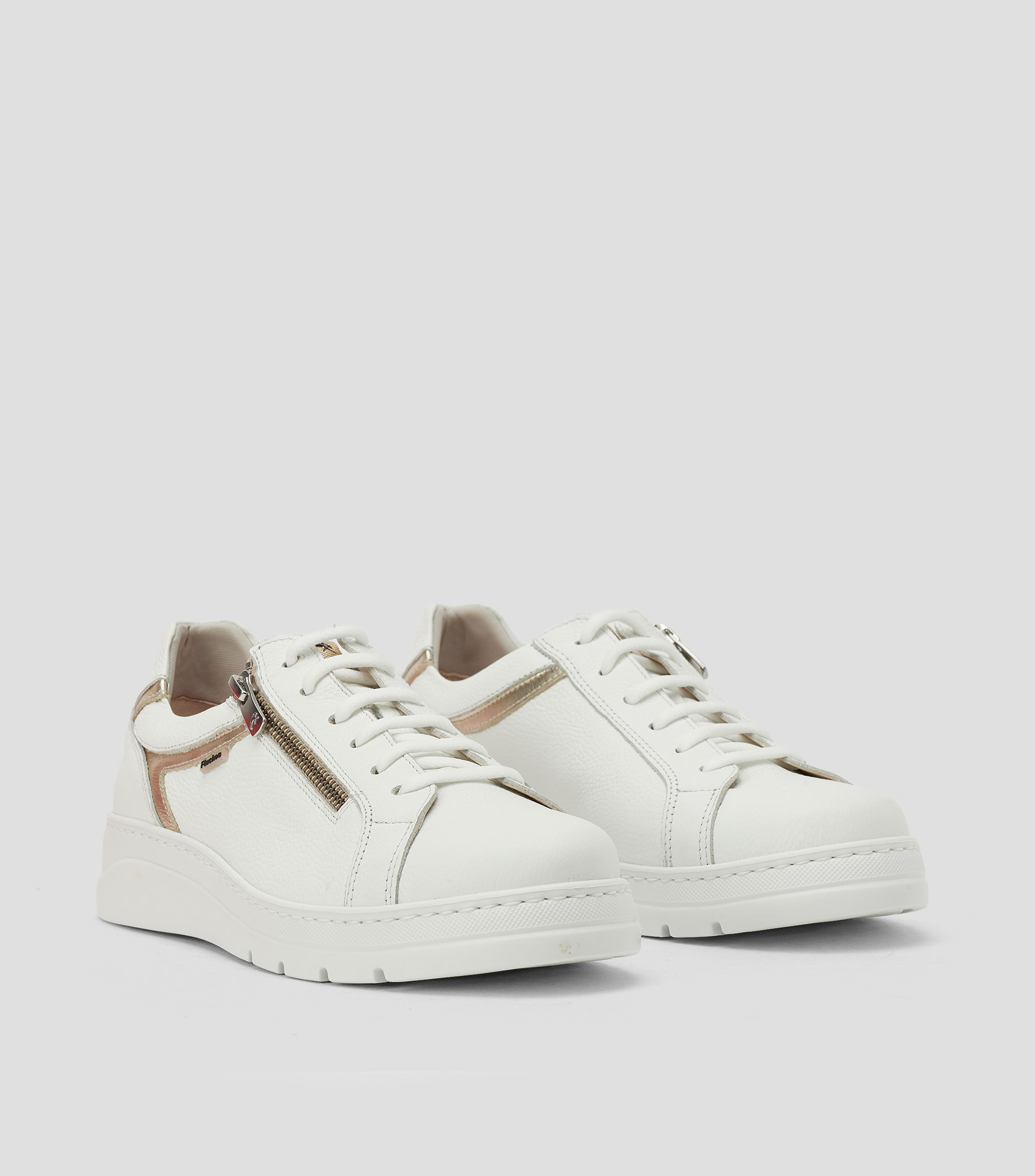 Tenis casuales Pompas en piel Mujer