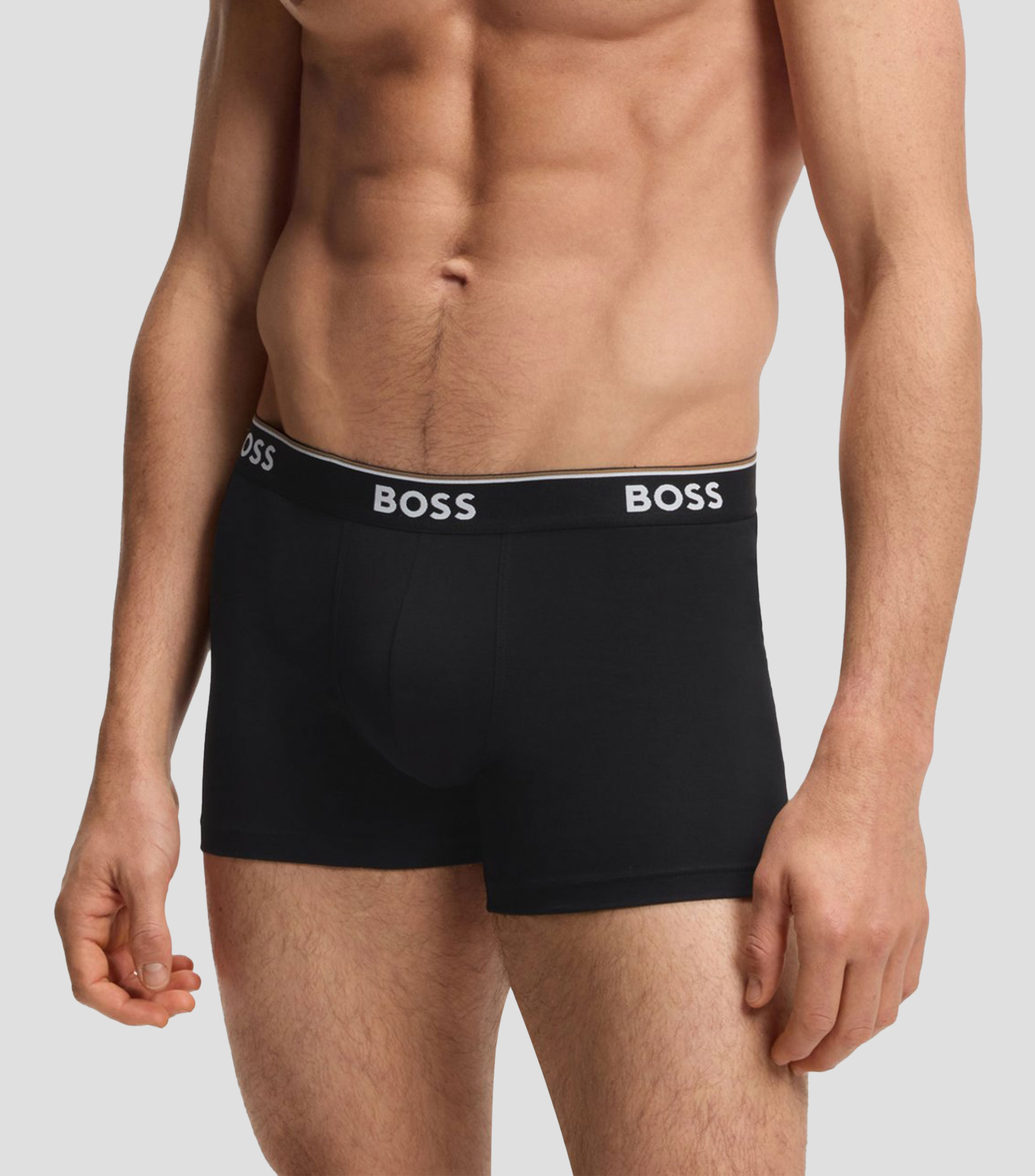 Set de tres boxers Boss con logos en algodon elastico Hombre