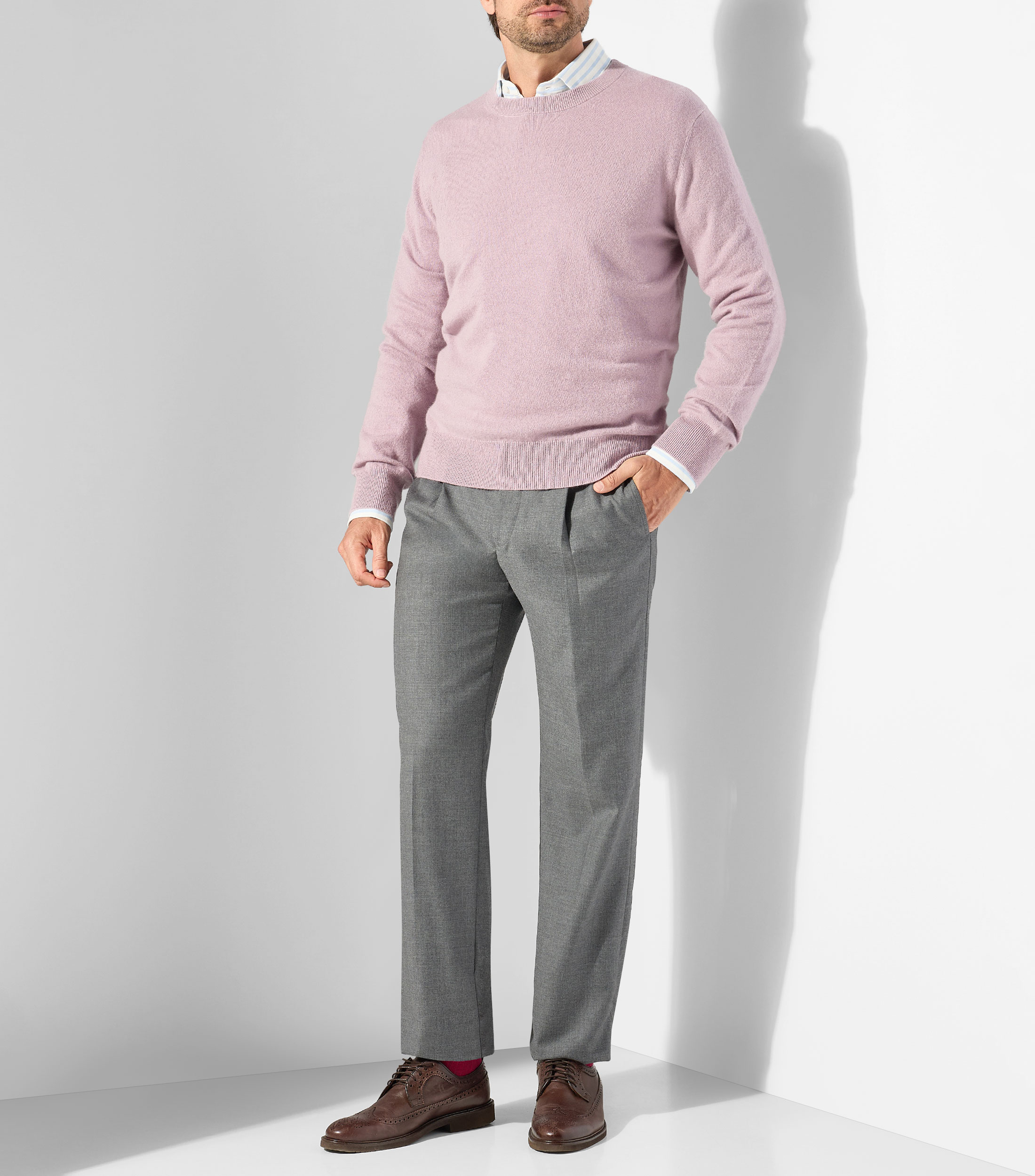 Suéter cuello redondo Cashmere Hombre