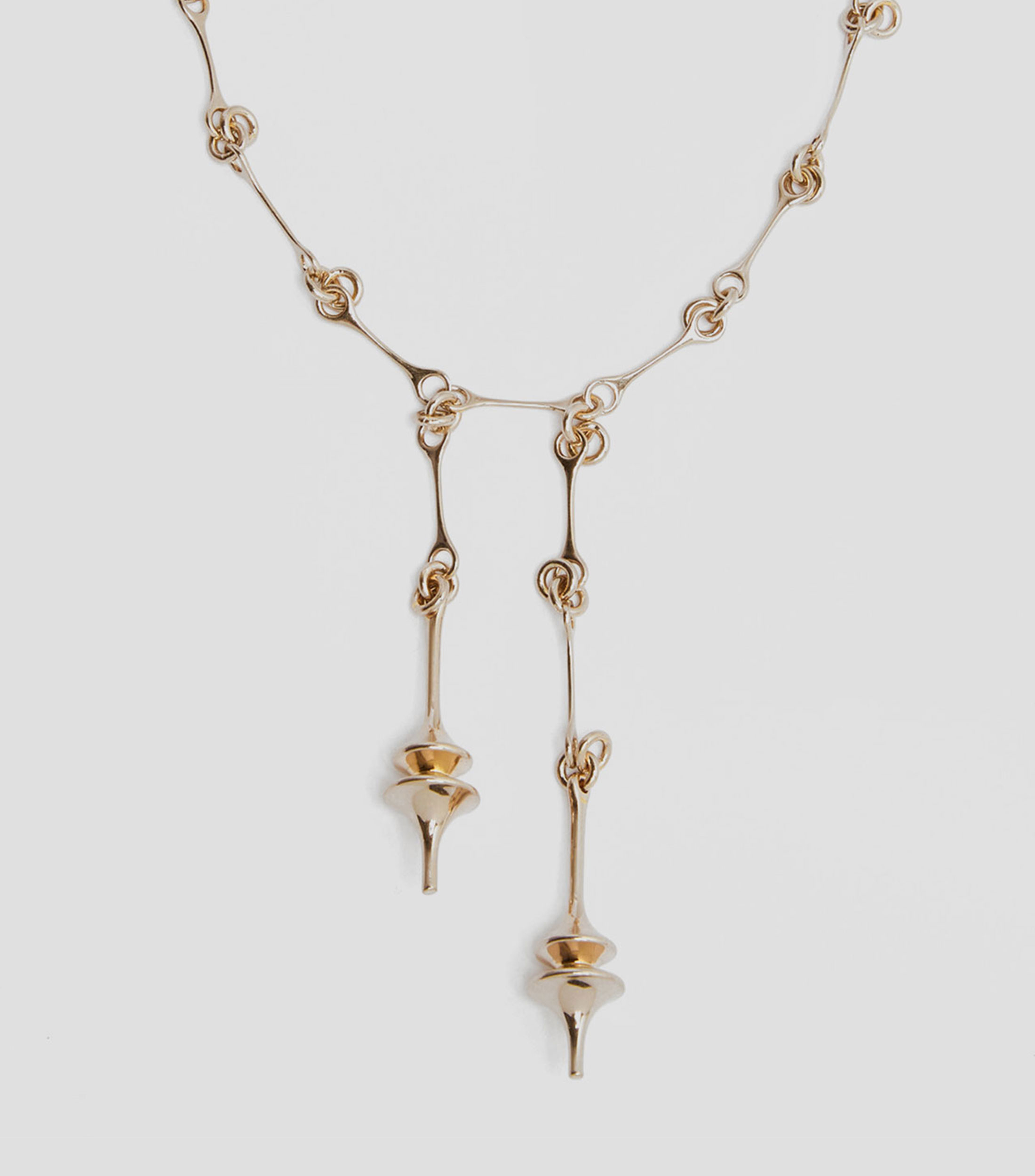 Collar largo con doble colgante Mujer