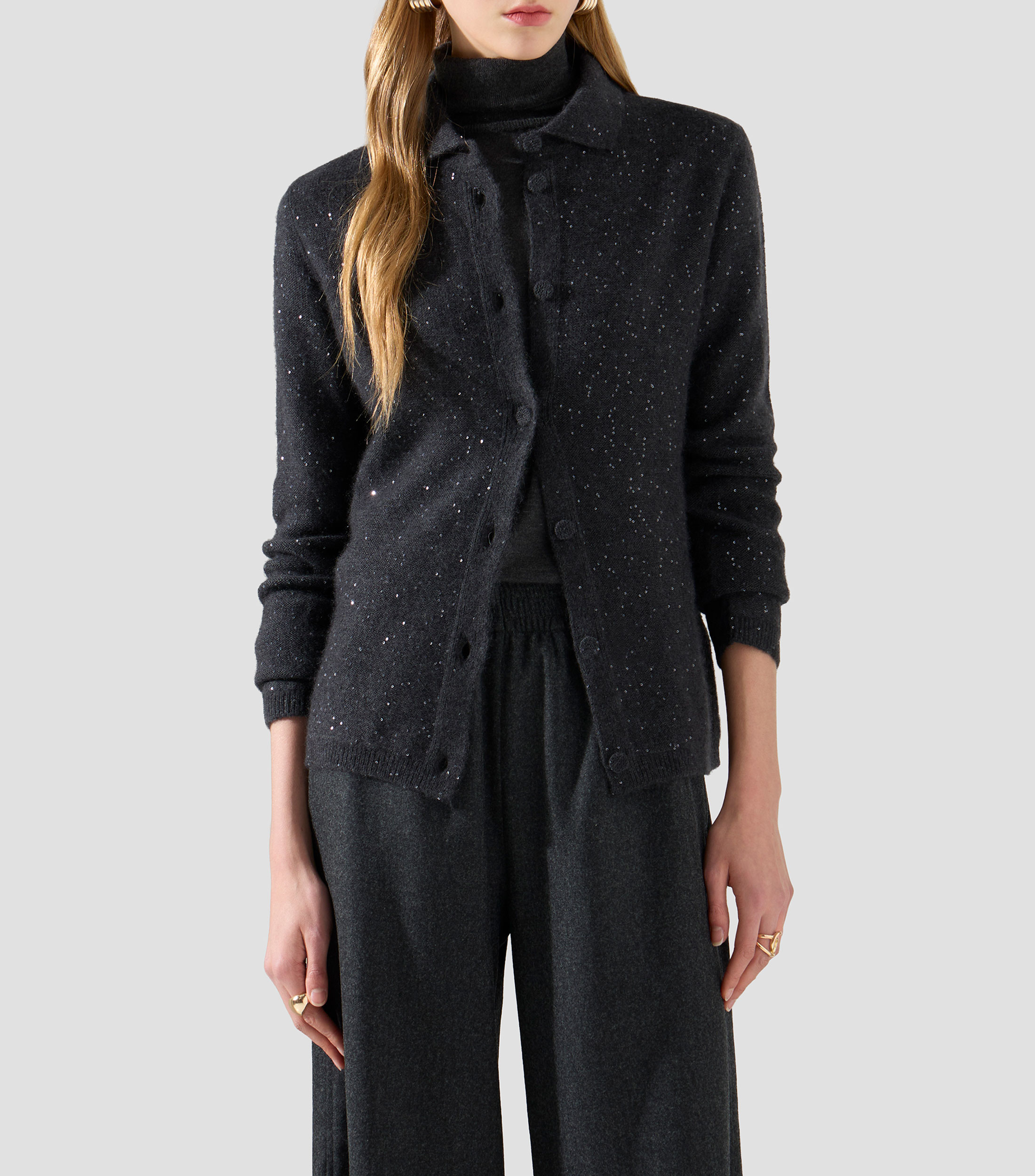 Cárdigan cuello camisero Mujer