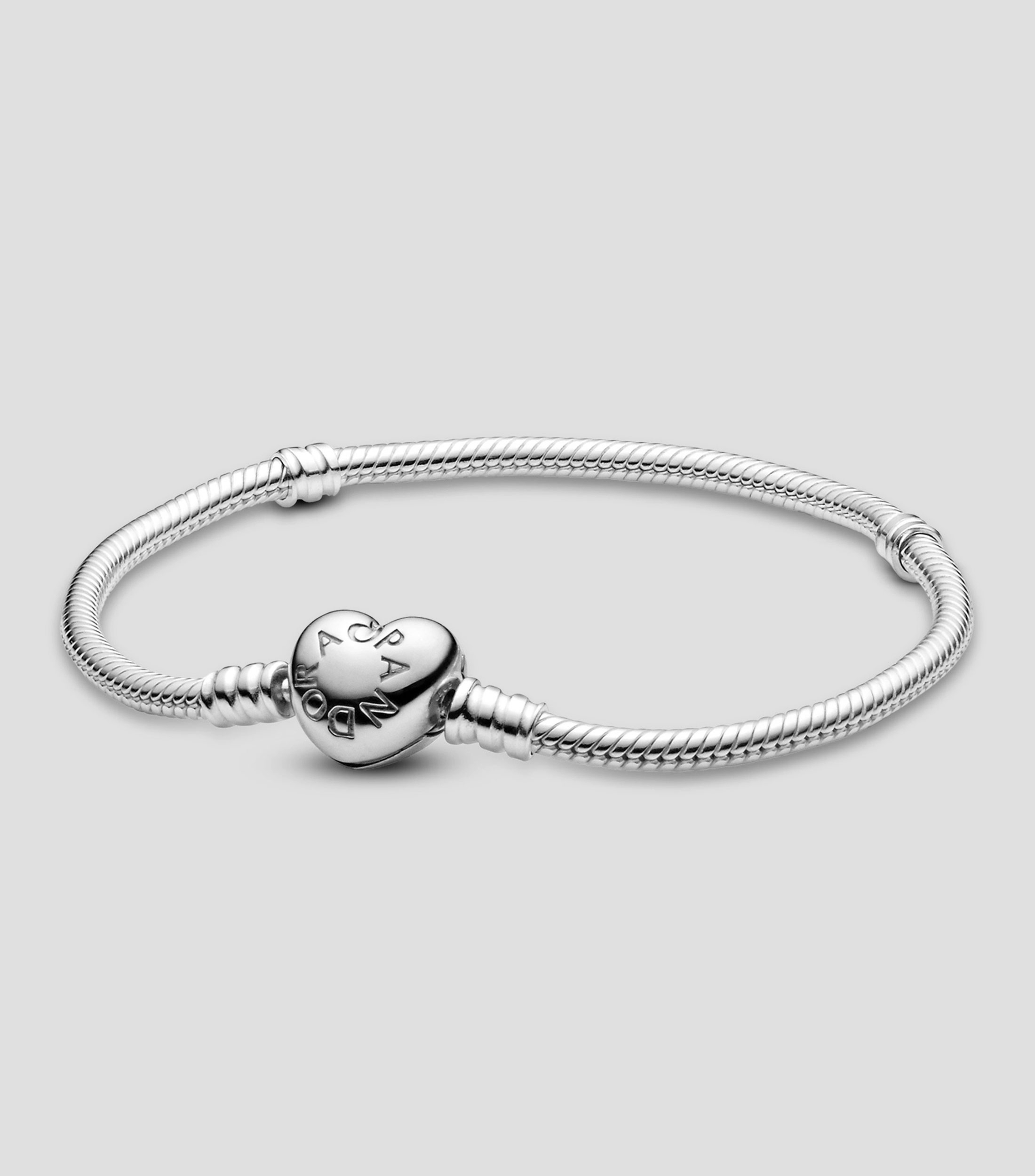 Brazalete en Plata .925 corazón Mujer Talla 18 cm