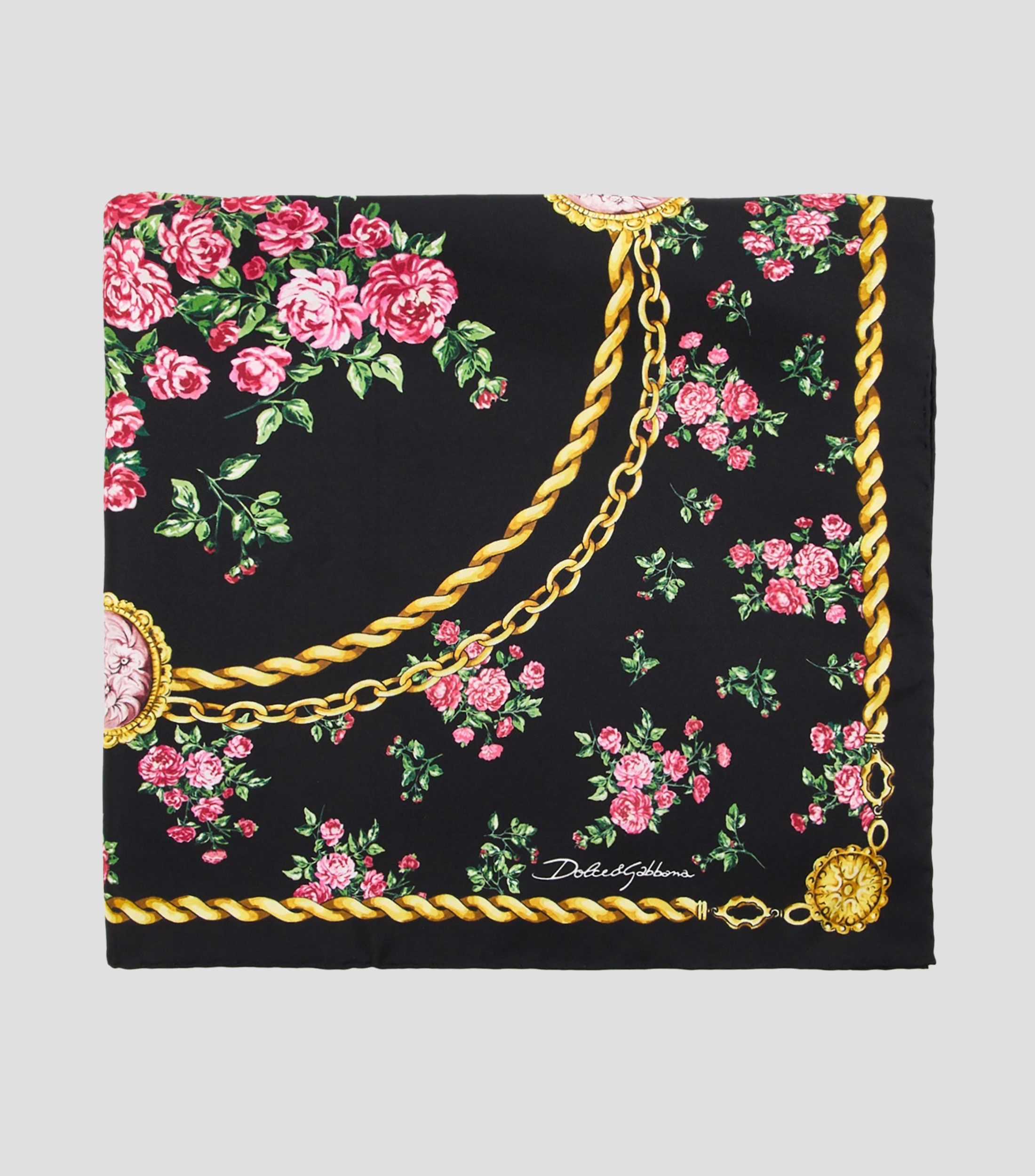 Foulard de seda multicolor estampado Mujer