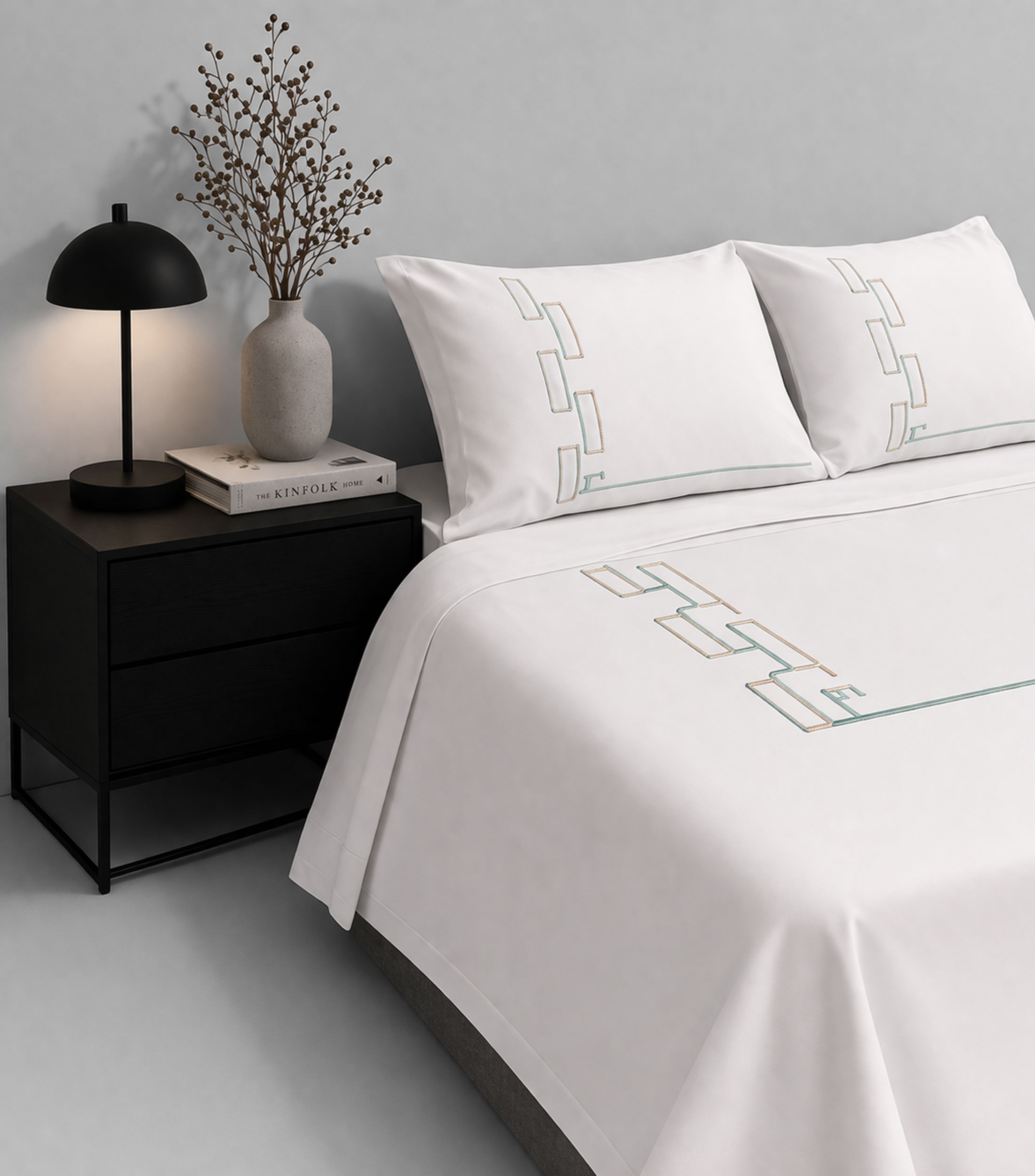 Funda para duvet King Size en algodón Villa blanca