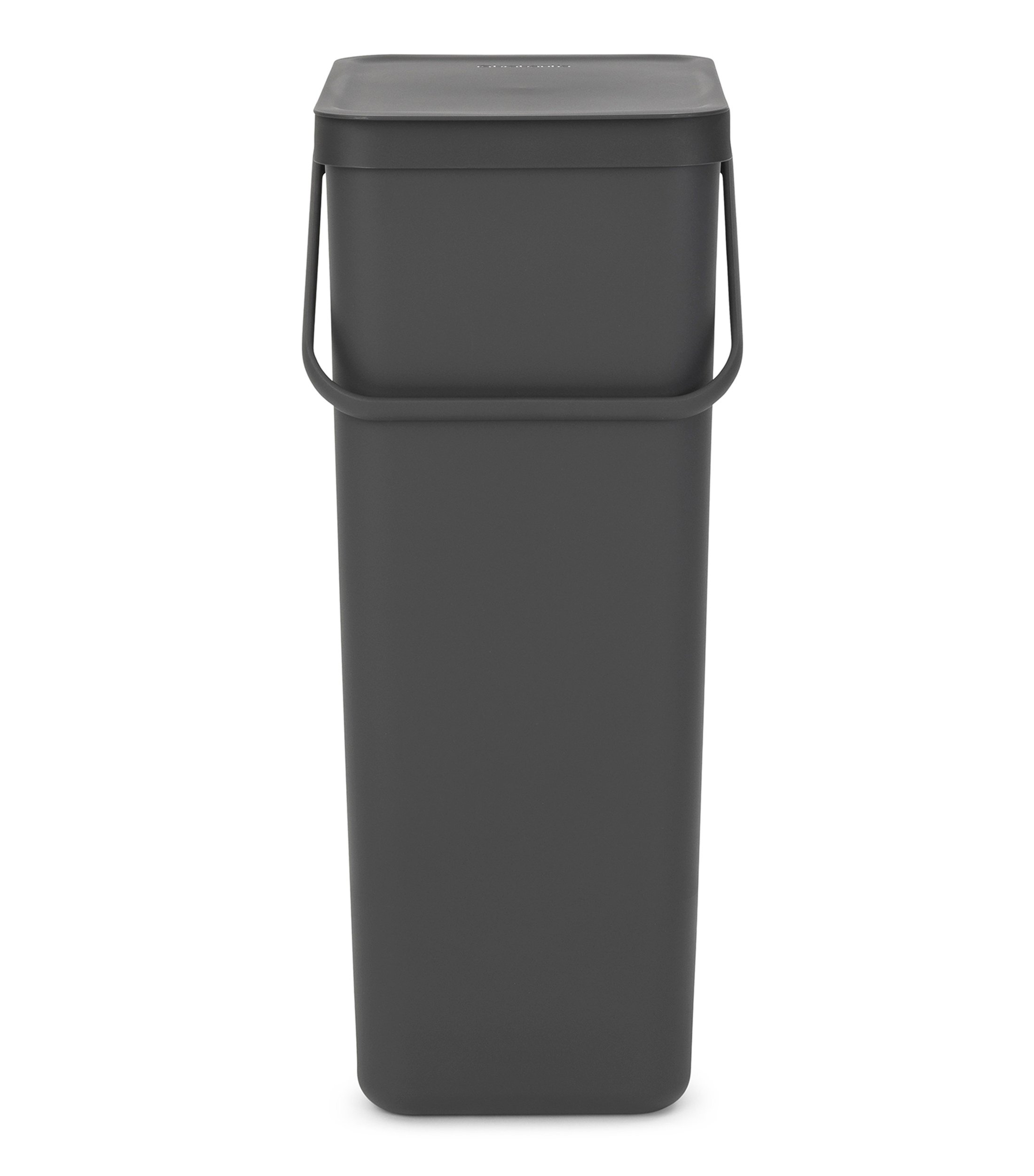Bote para Reciclar con Asa Rectangular Gris Oscuro 40 L