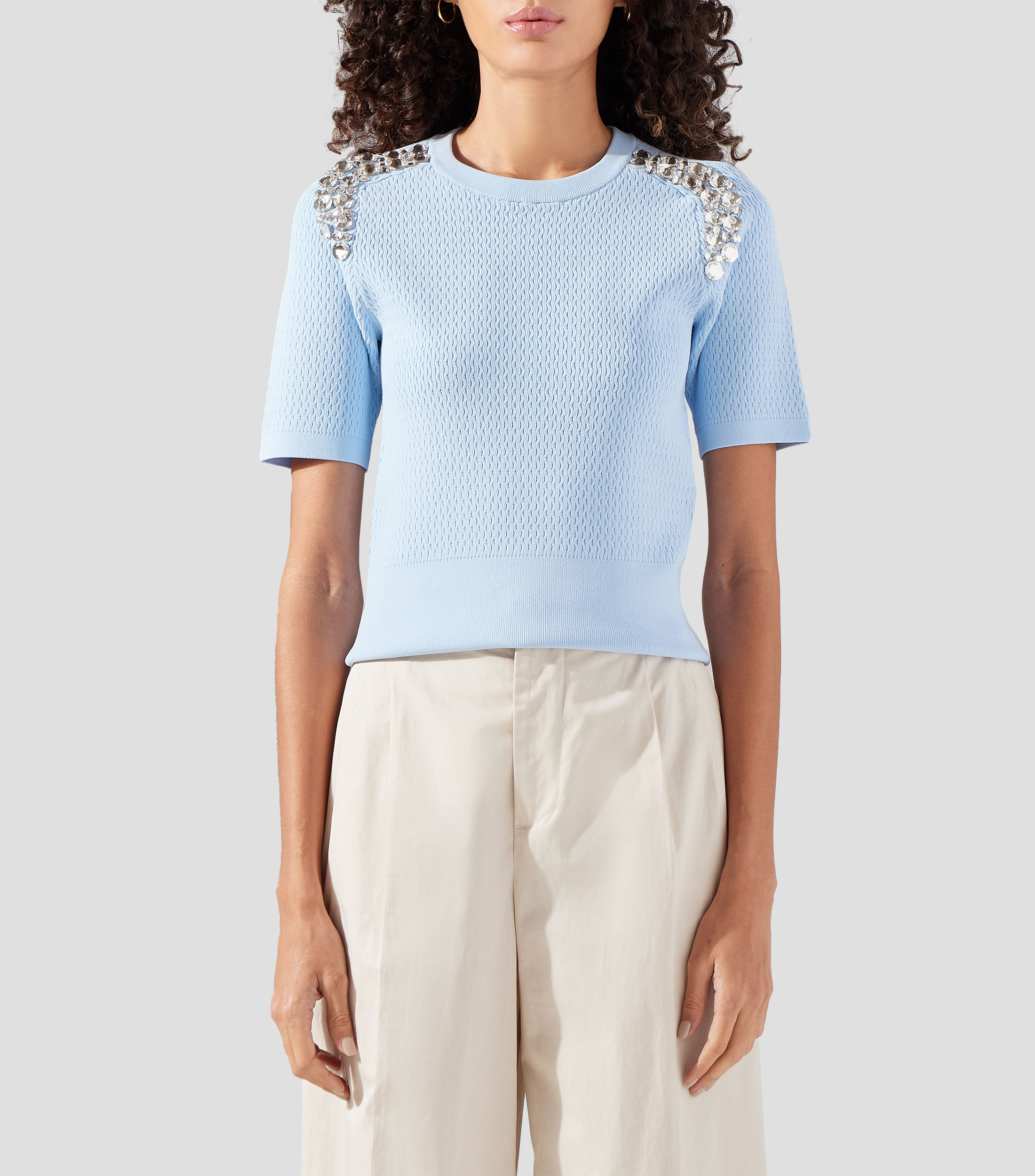Suéter cuello redondo Mujer