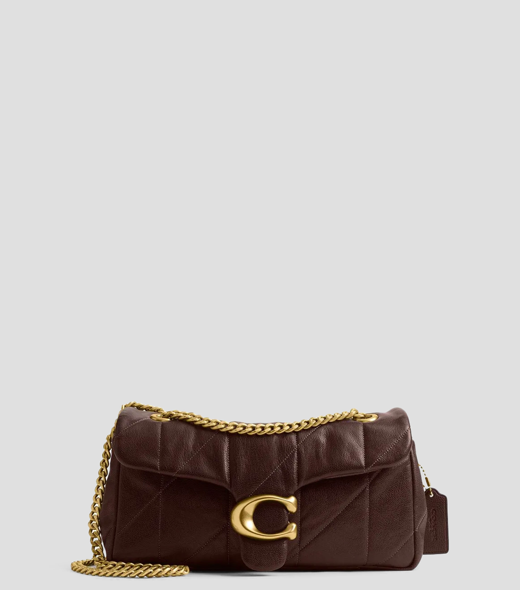 Bolsa Crossbody en piel de cabra con pespuntes Mujer