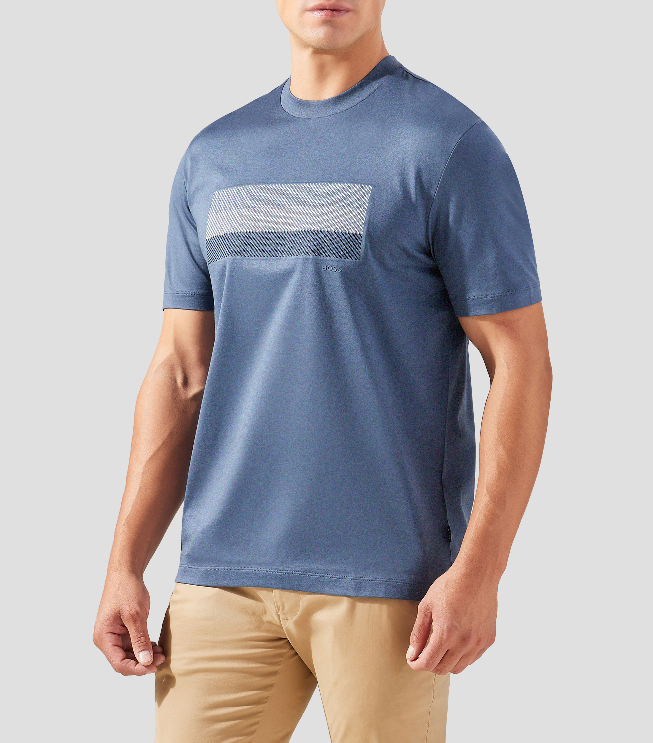 Playera cuello redondo manga corta estampada Hombre