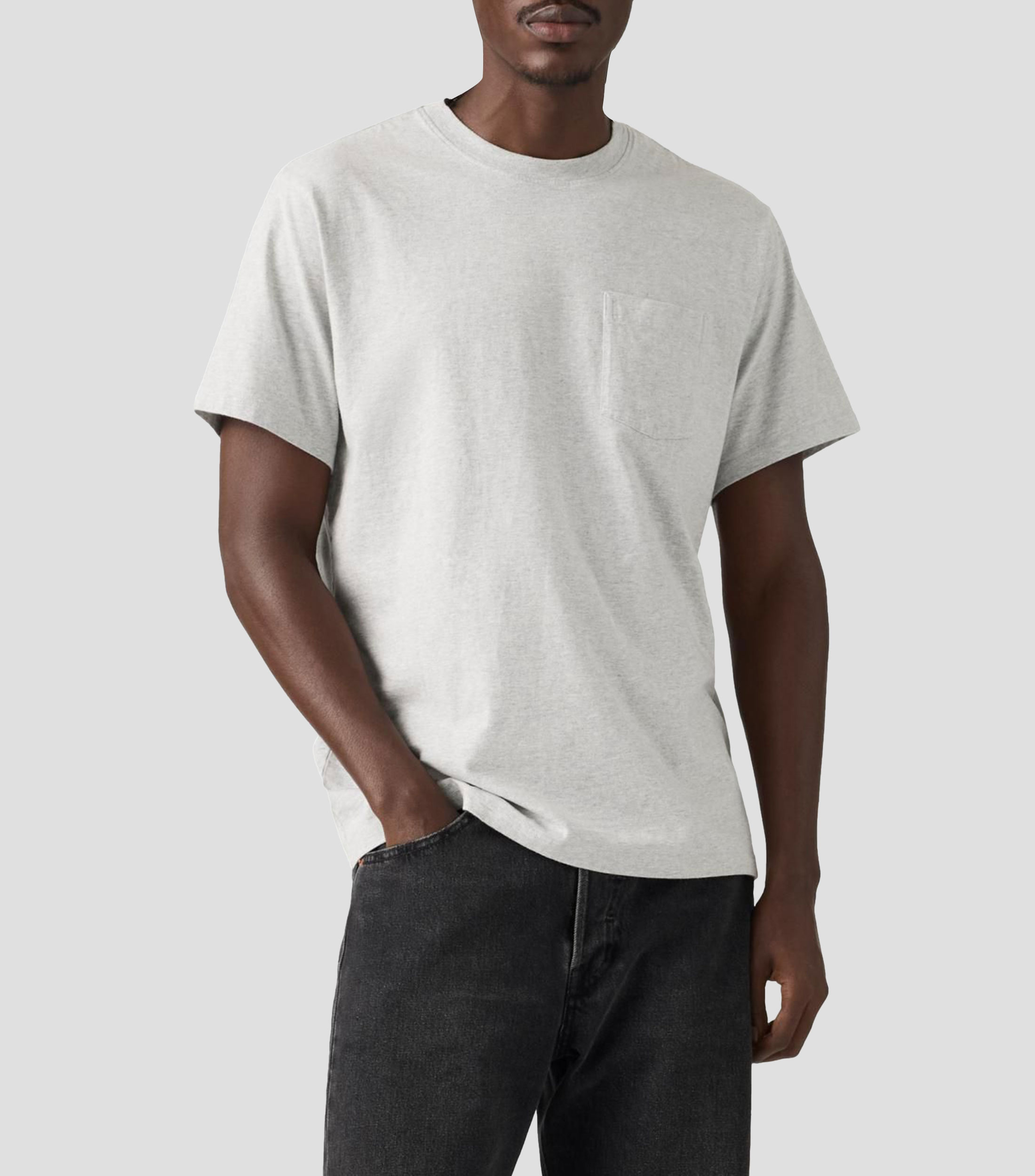 Playera cuello redondo manga corta jaspeada Hombre