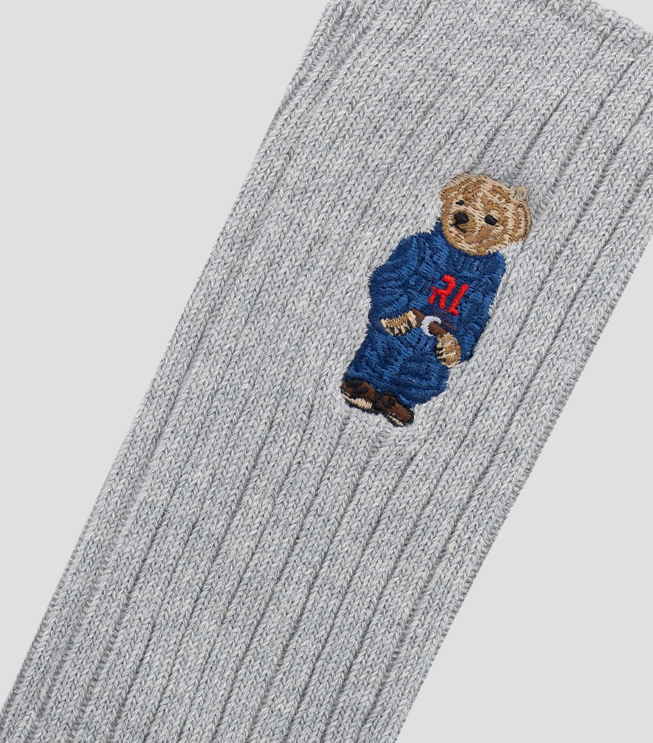 Calcetín Embroidered Bear Hombre