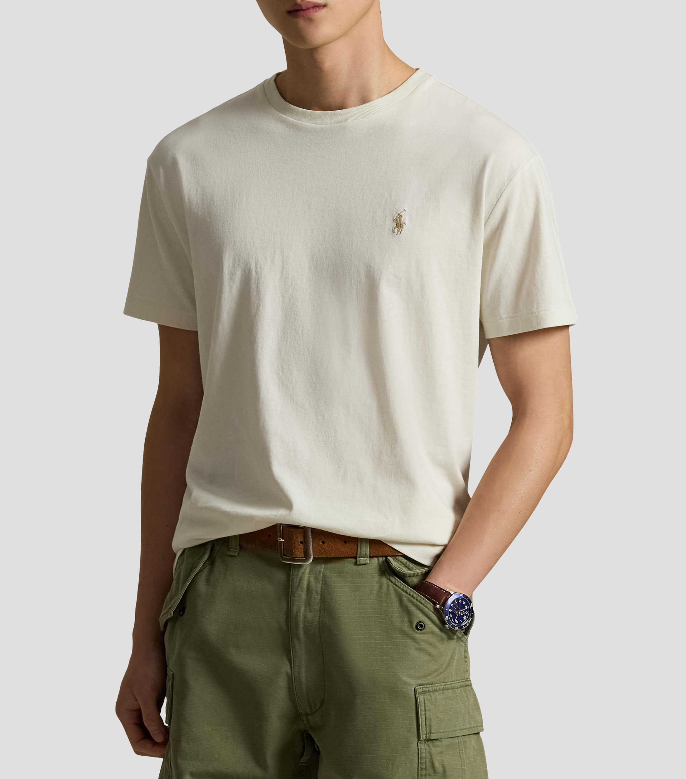 Playera cuello redondo manga corta lisa Hombre