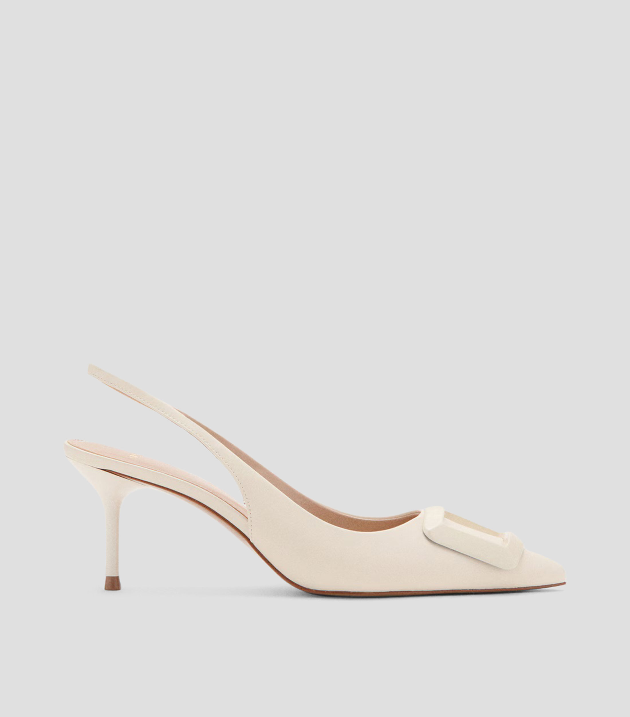 Zapatilla slingback con tacón alto de aguja Mujer