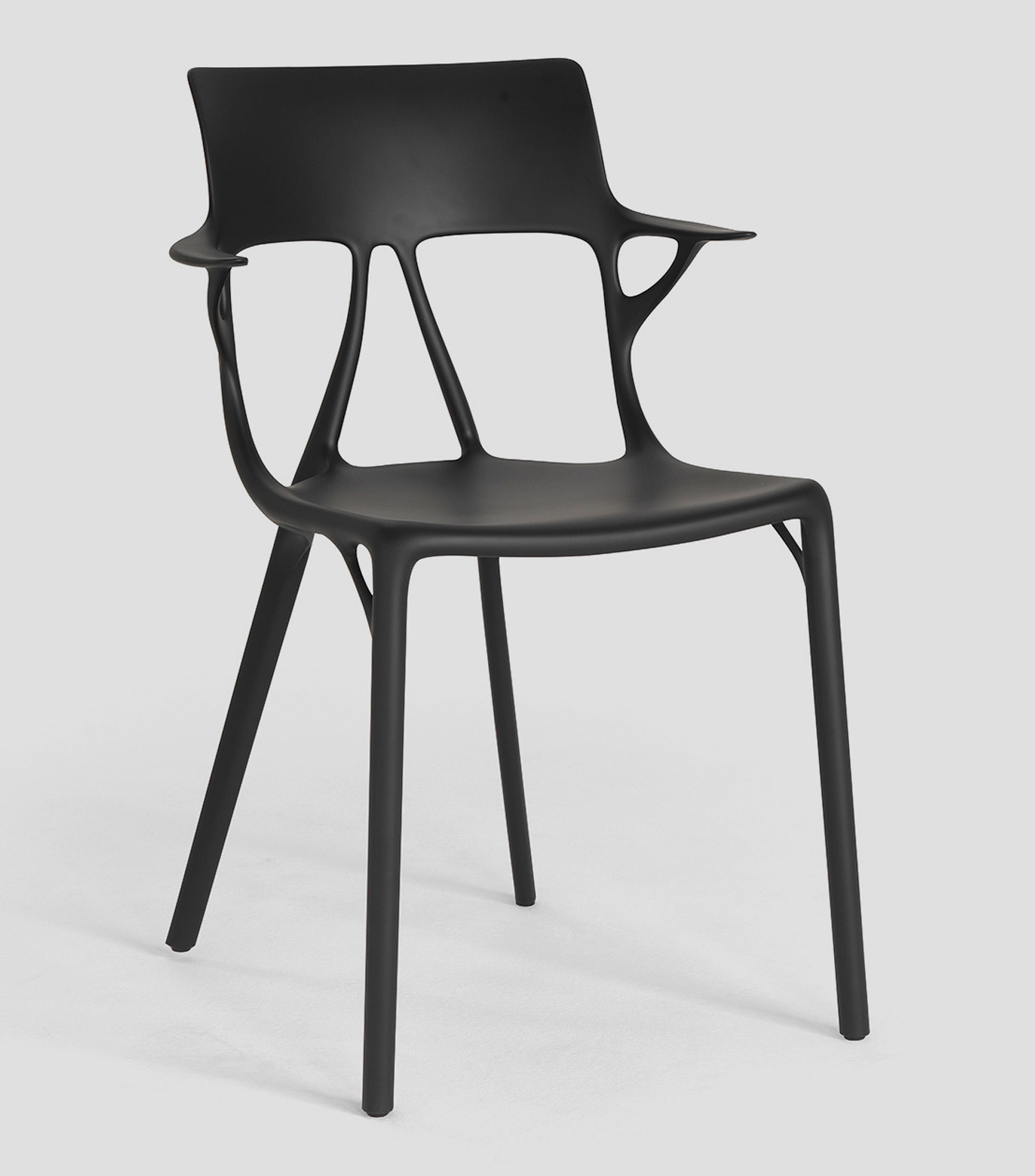 Silla A. I. en tecnopolímero termoplástico reciclado negra