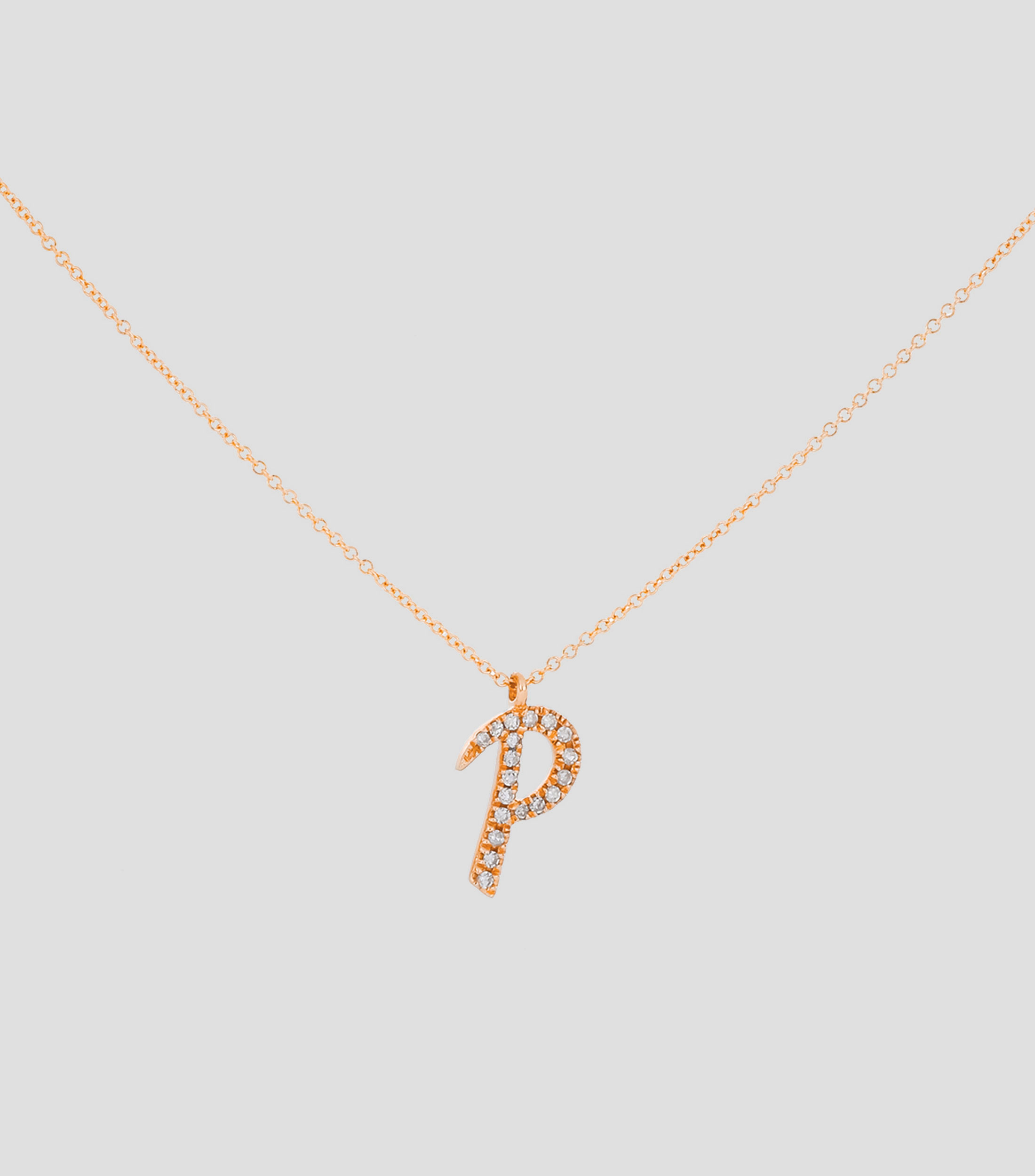 Dije en Oro rosa 14 Kilates con diamantes Mujer