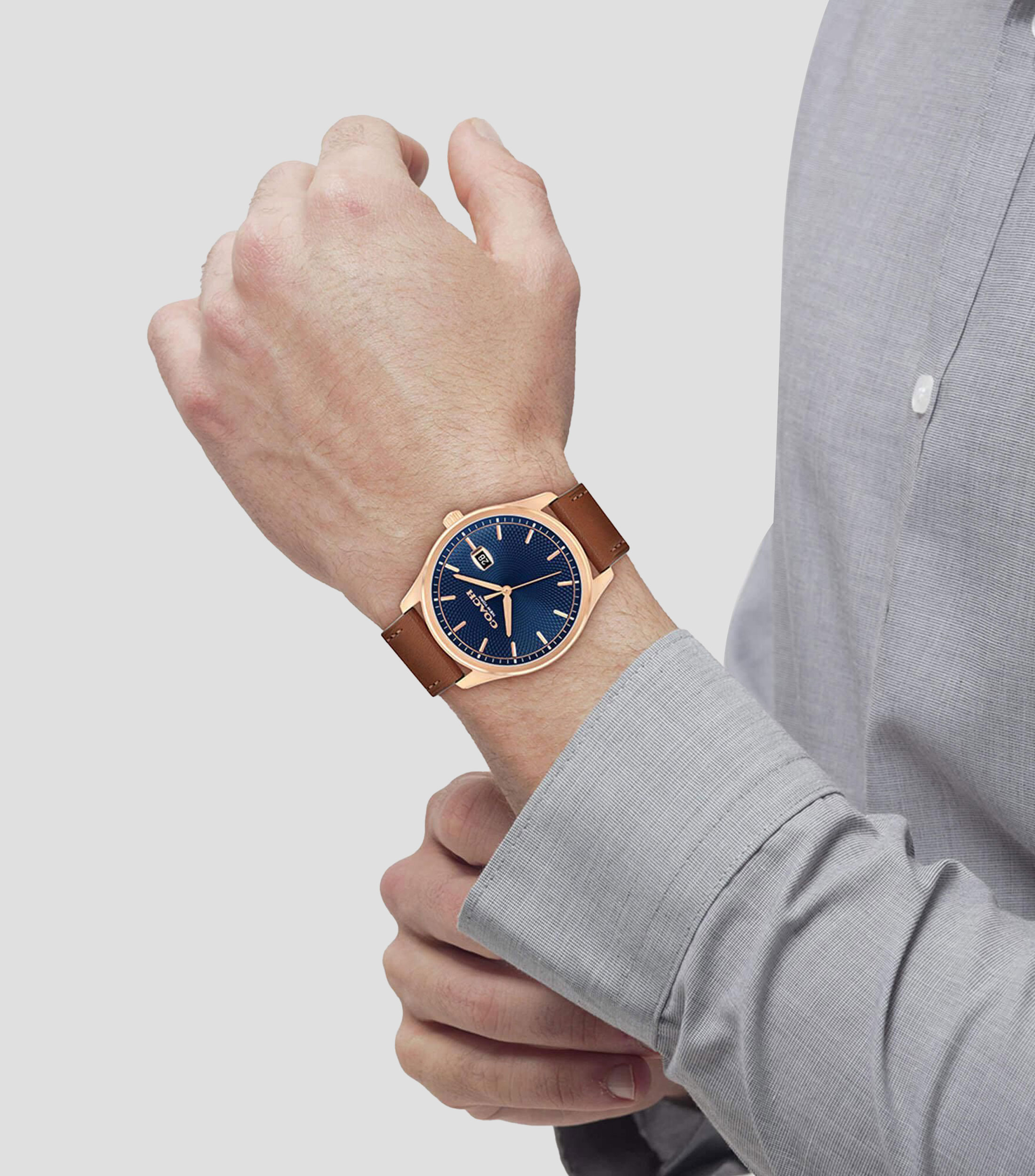 Reloj para Hombre Oliver Casual Azul, Oro Rosa