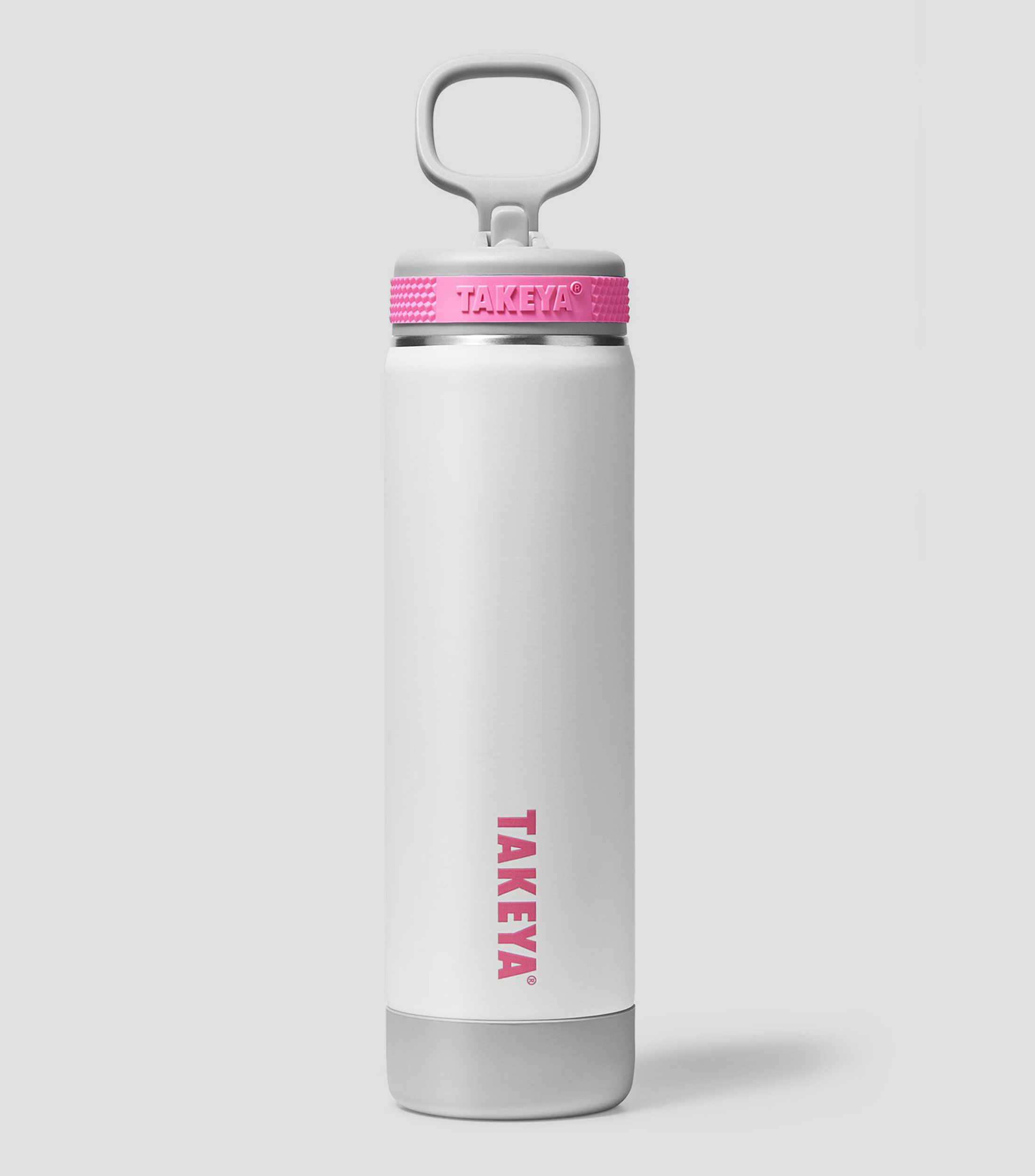 Botella con Popote Soft Touch, 650 ml Blanco
