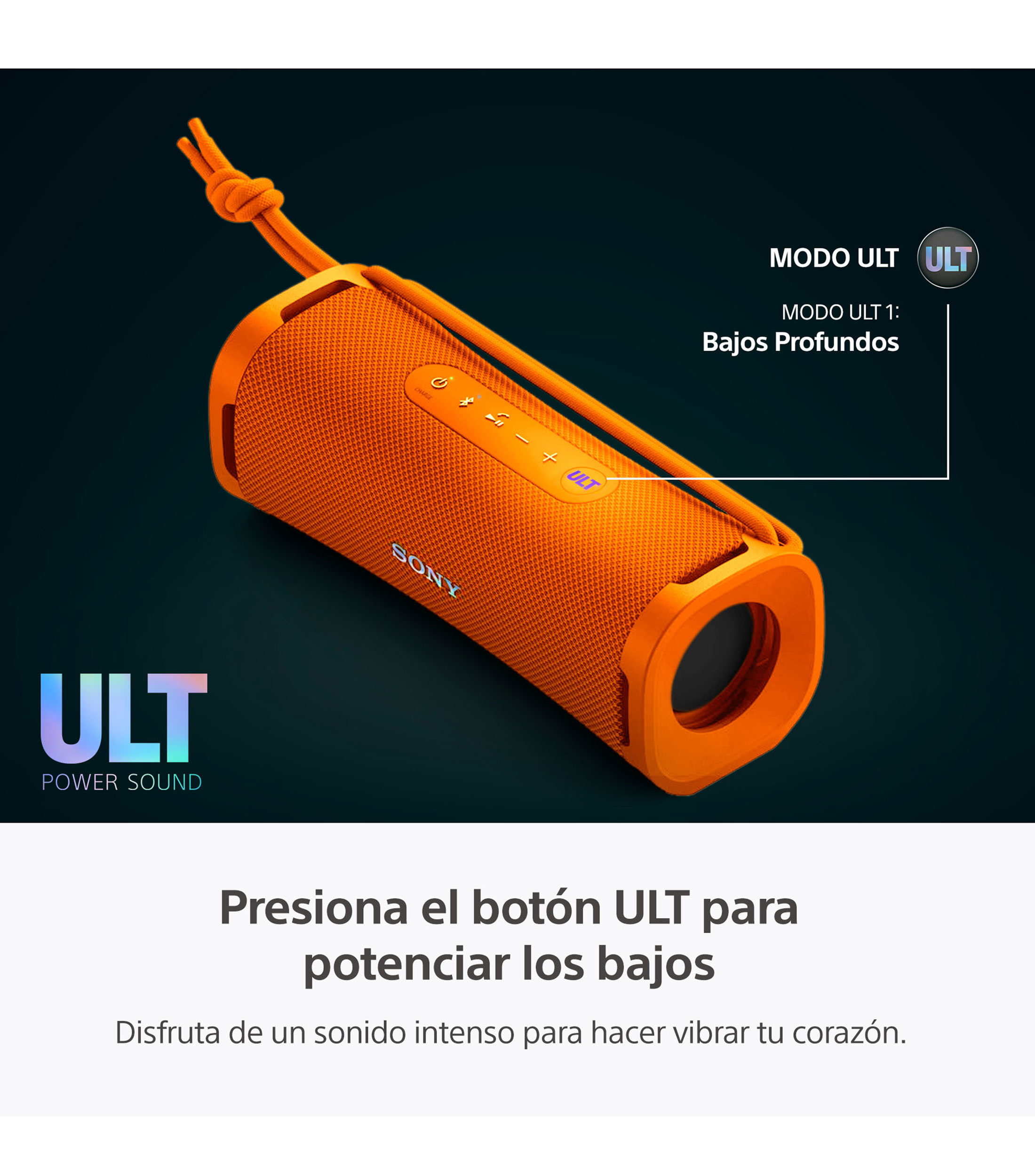 Bocina Portatil Inalambrica ULT 1 Naranja