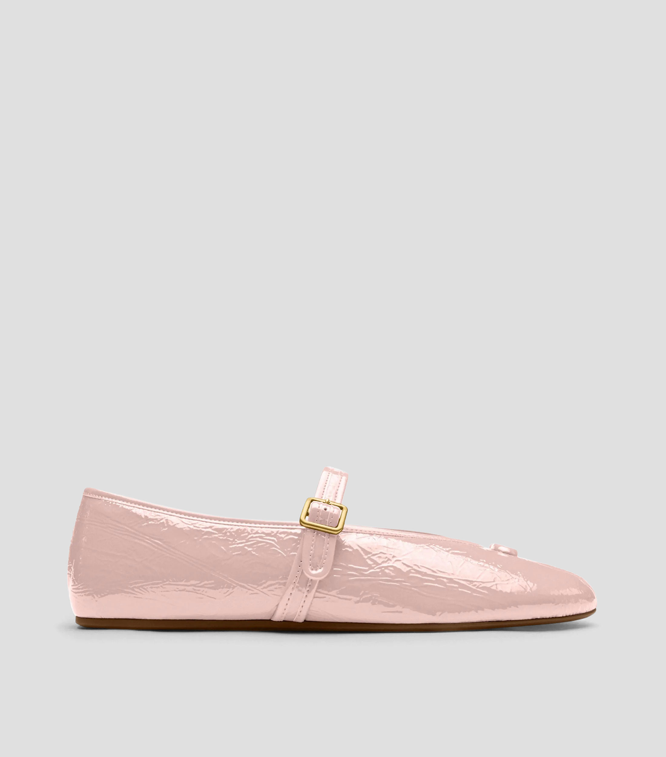 Flats Sculpted Crinkle en piel Mujer