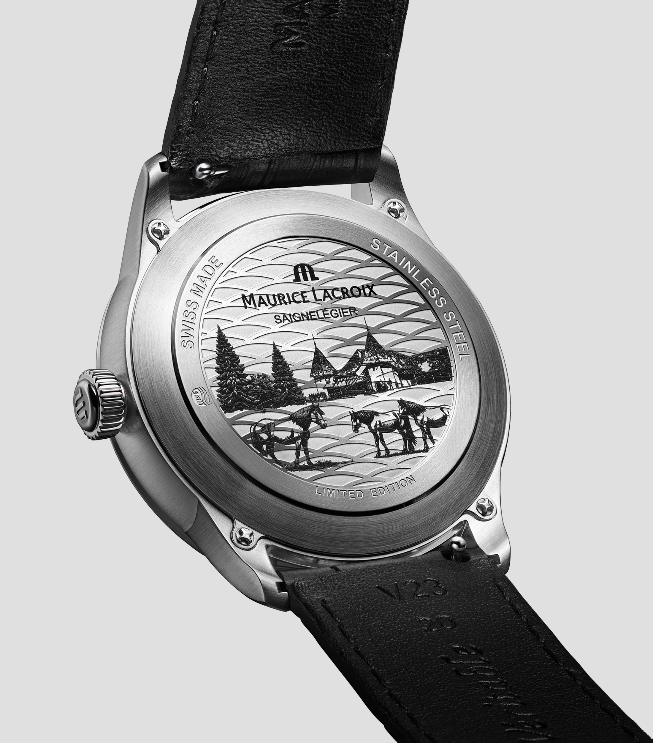Reloj Unisex 1975 Legacy Edición Limitada Moderno Negro, Plateado