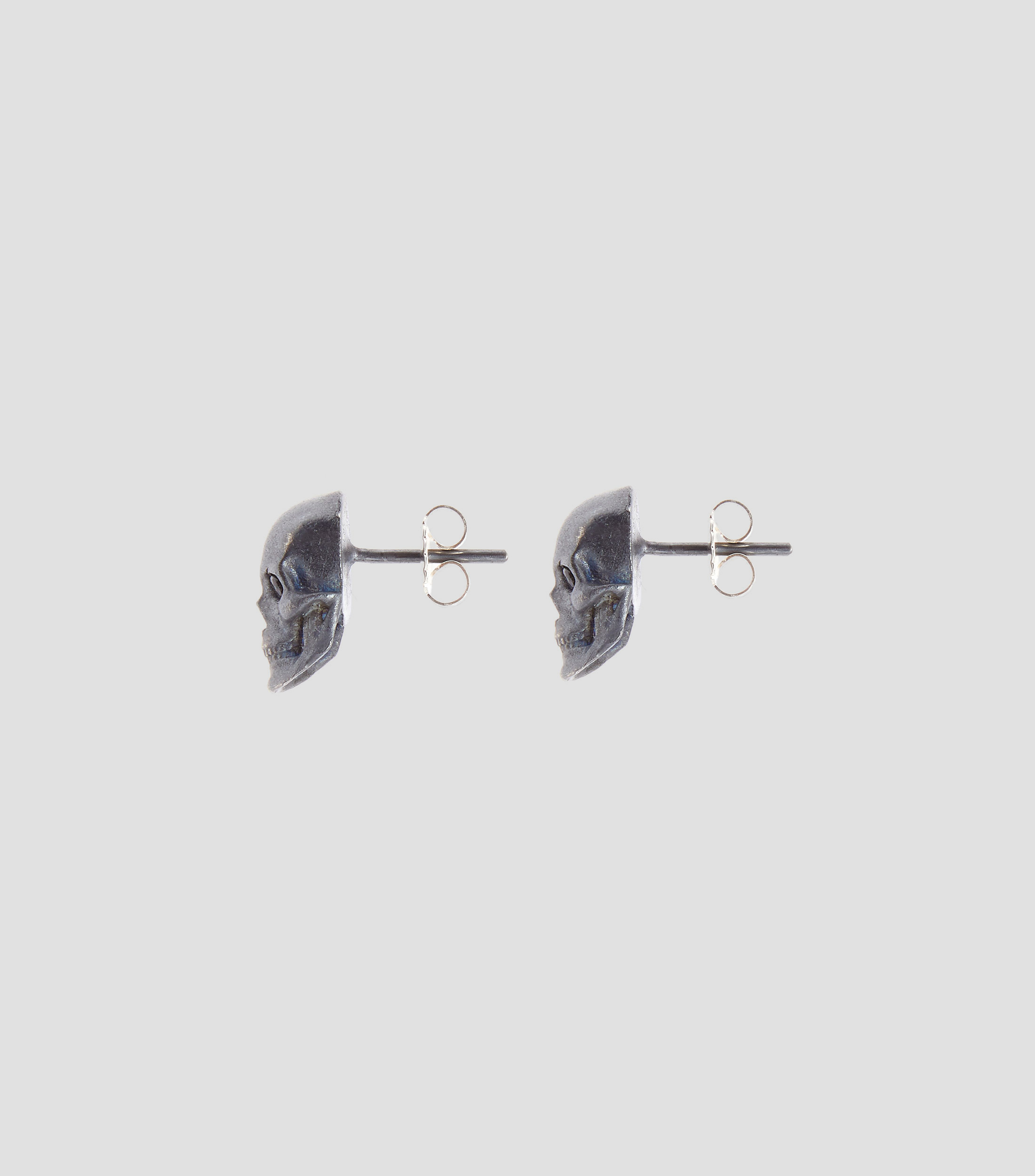 Aretes en plata .925 Anatomic Skull Hombre