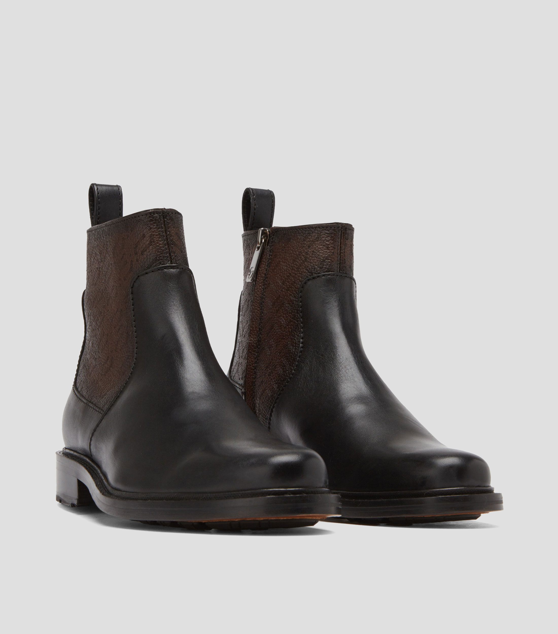 Botines Chelsea en piel bovina granulados Hombre