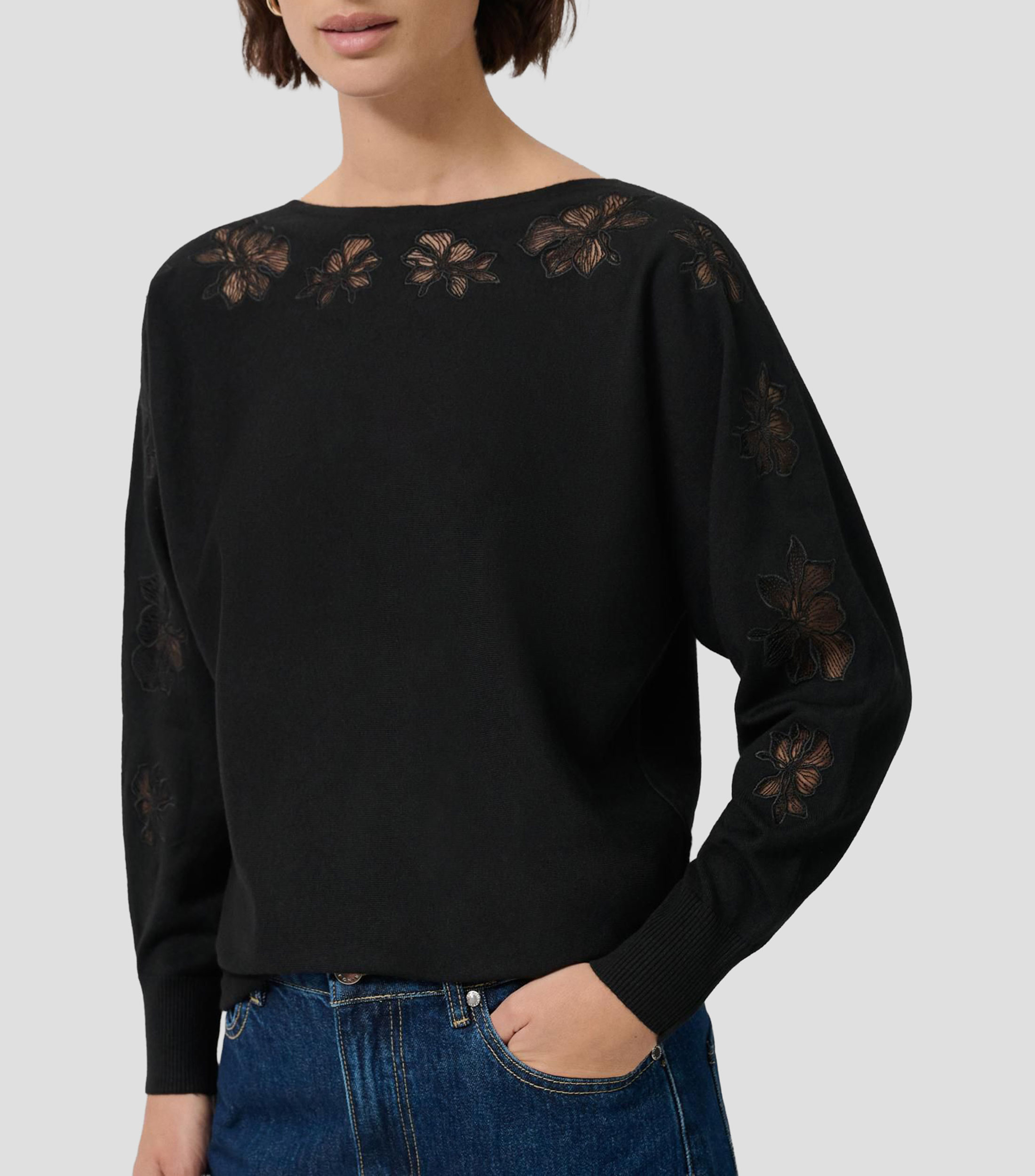 Suéter cuello barco Mujer