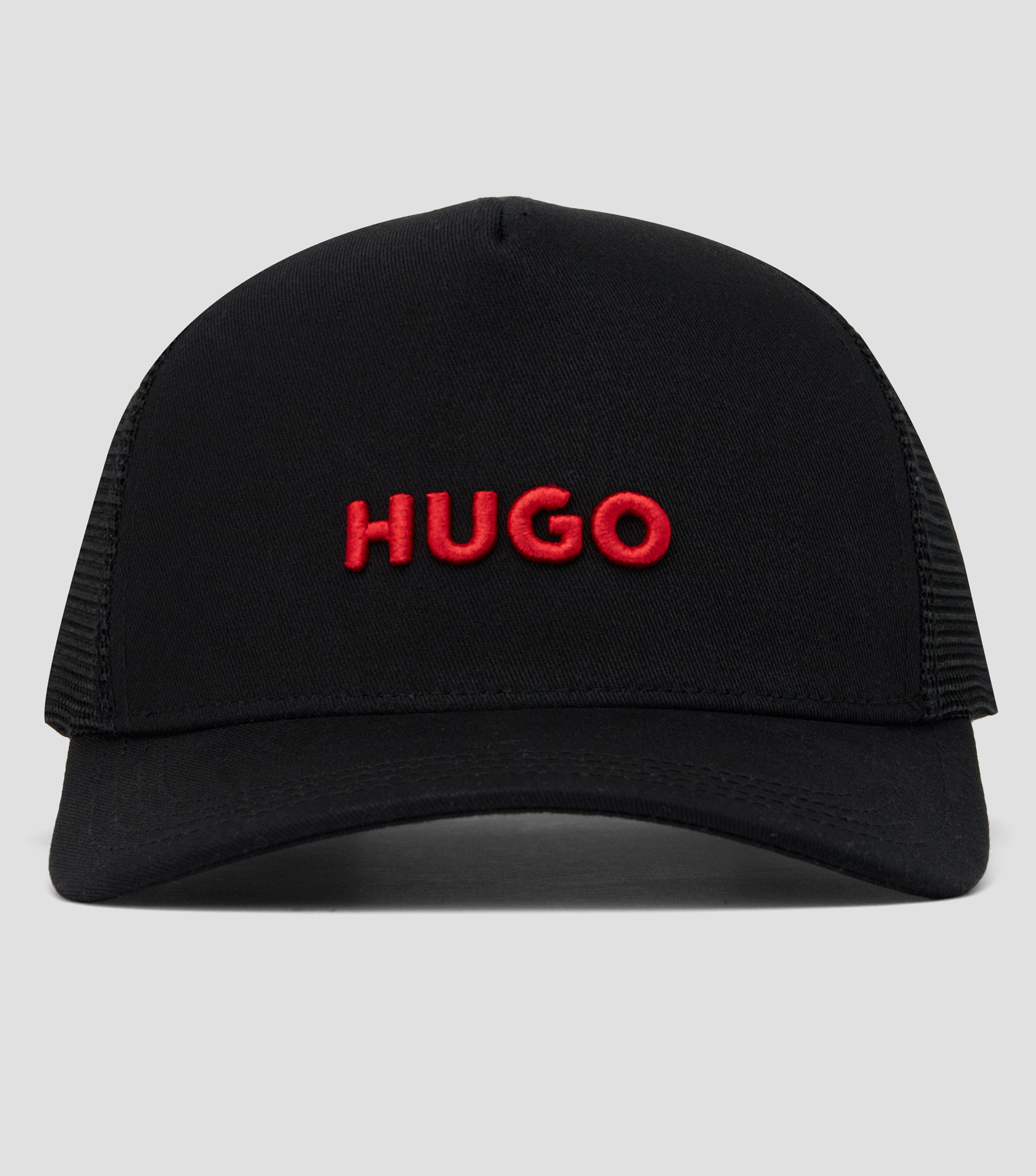 Gorra de sarga de algodon con paneles de malla Hombre