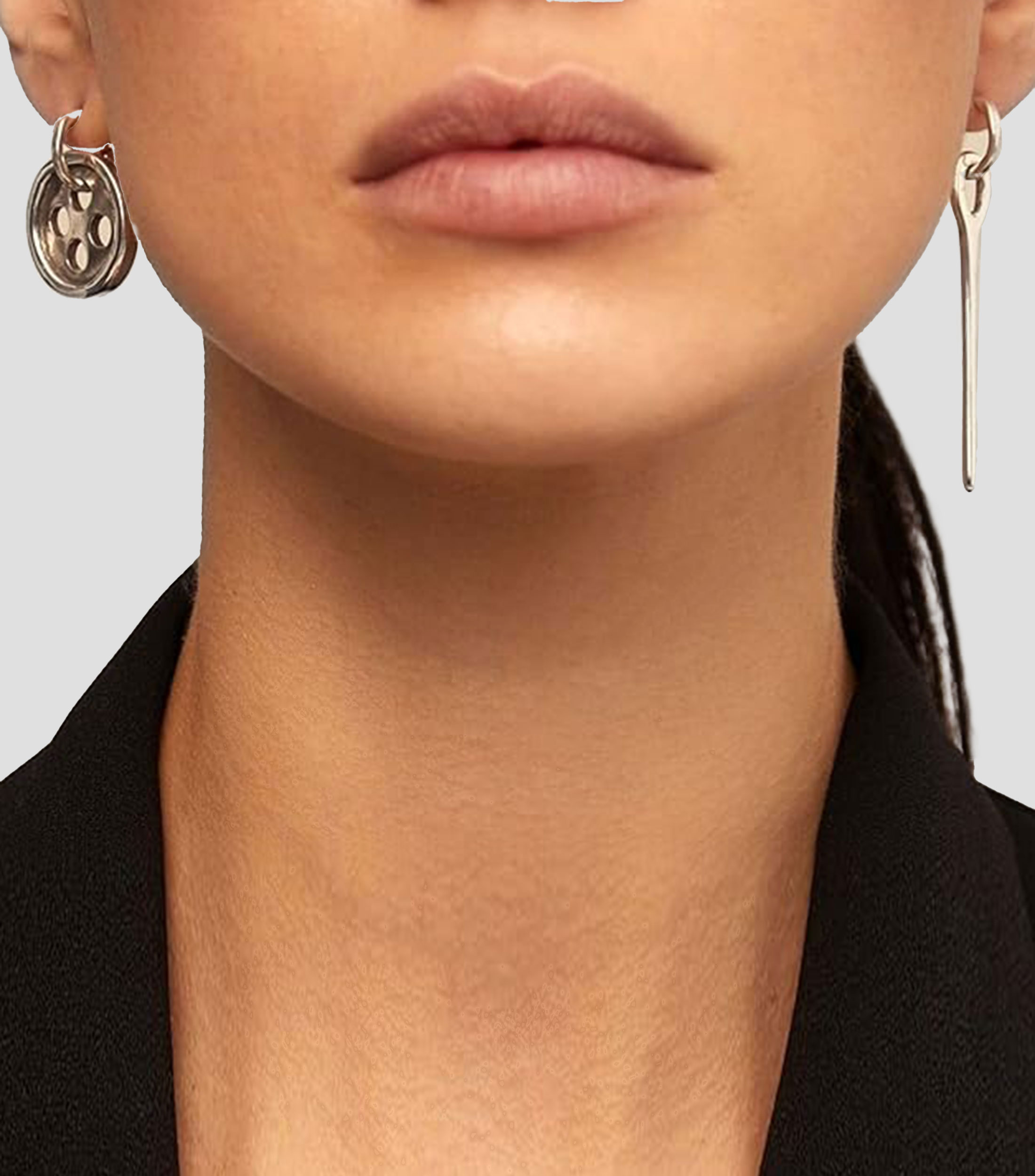 Pendientes Aguja y Boton Mujer