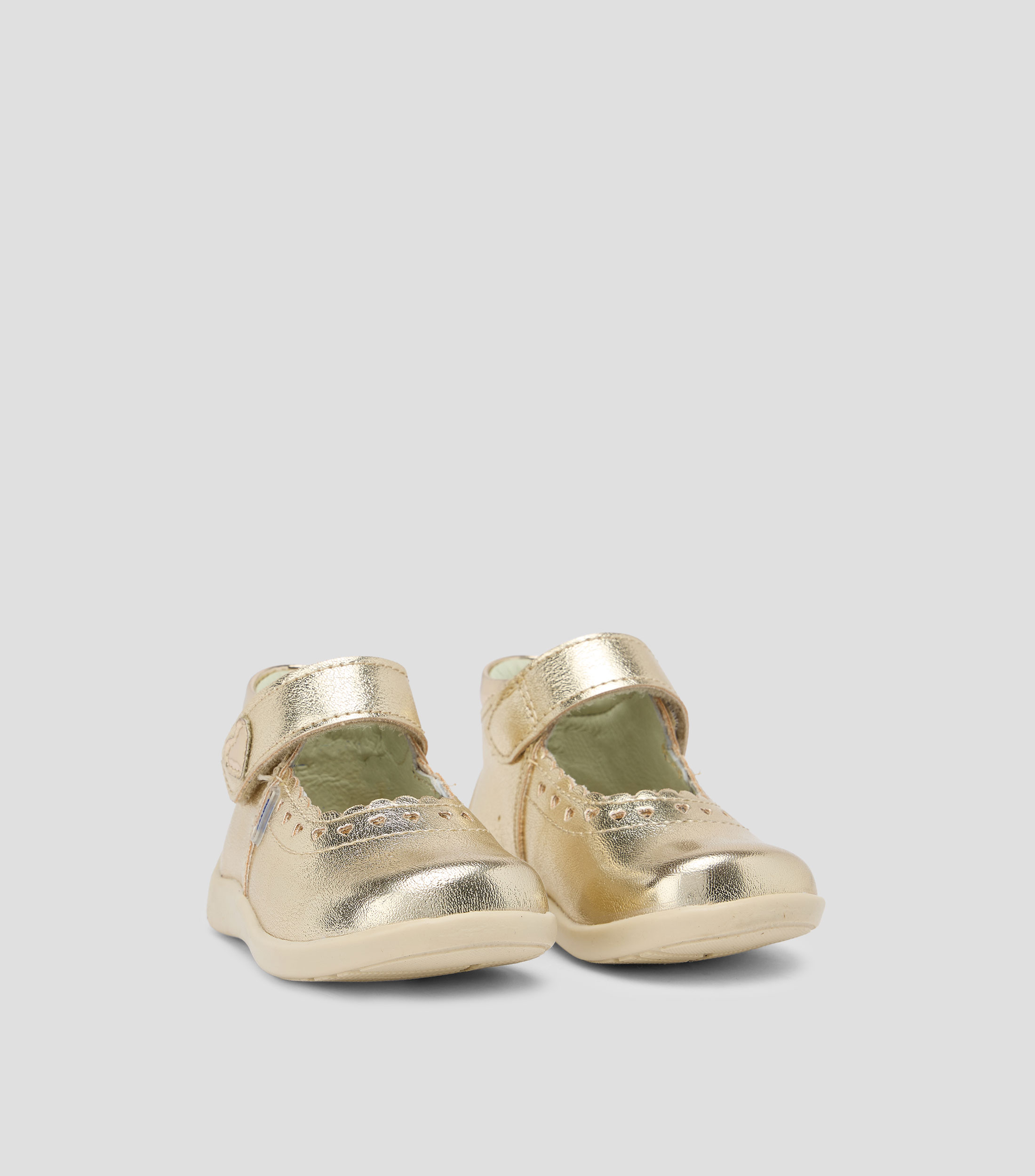 Botas metalizadas con velcro Niña
