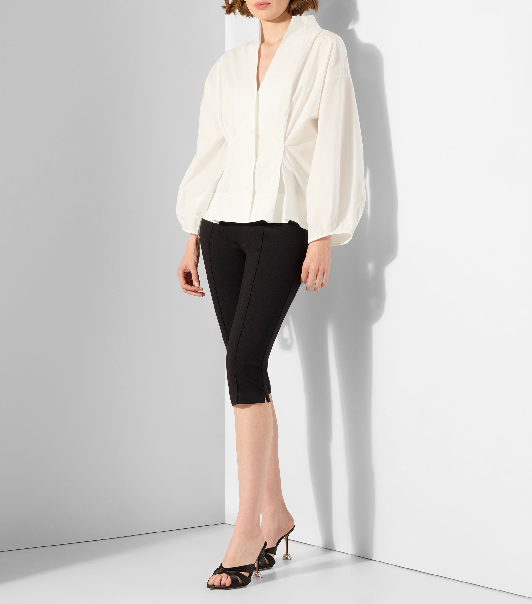 Blusa lisa con manga larga Mujer